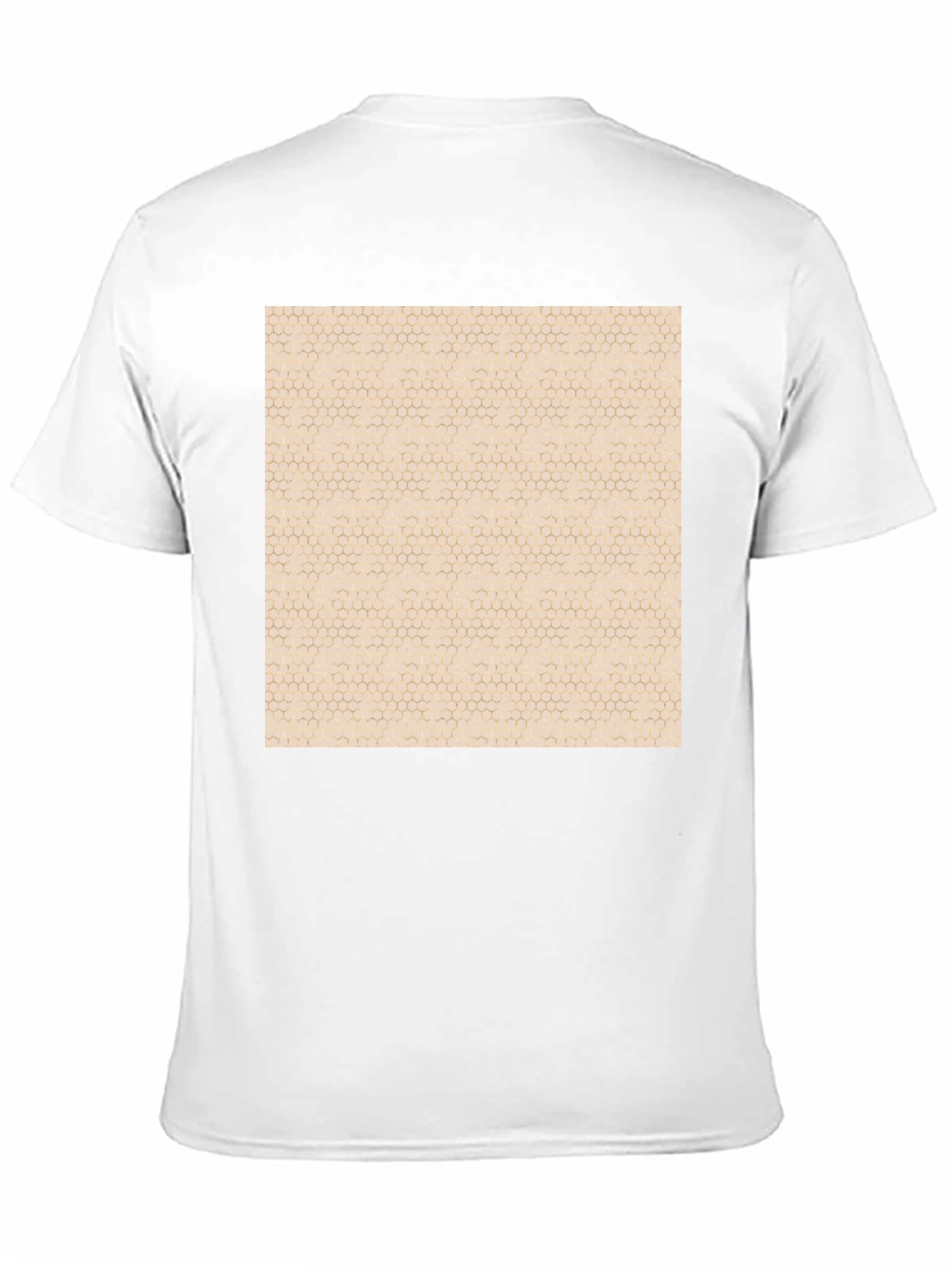 Honeycomb Pattern Graphic Tee - Modern Casual Style