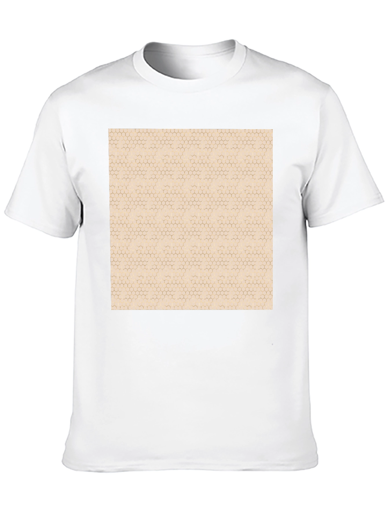 Honeycomb Pattern Graphic Tee - Modern Casual Style
