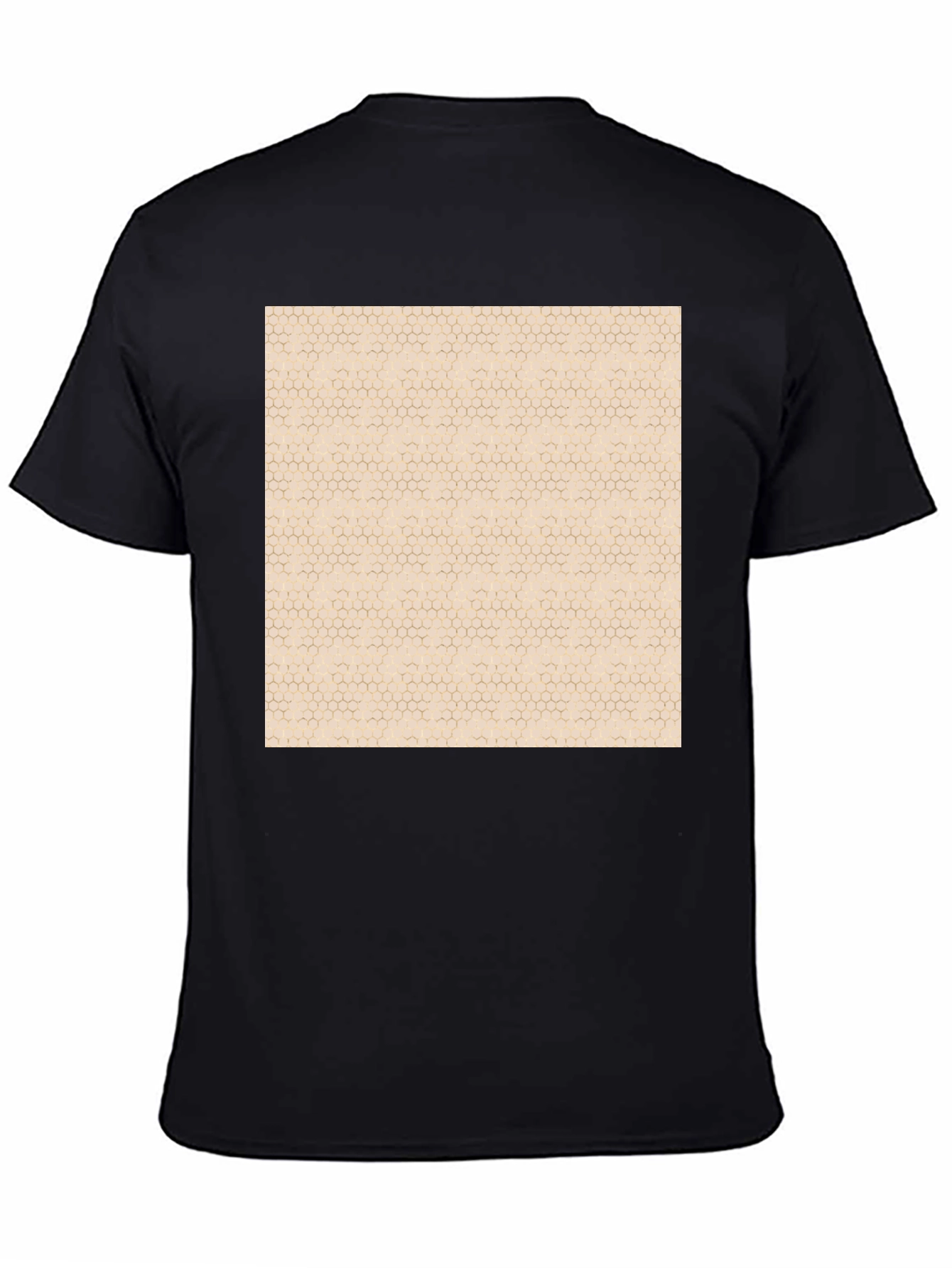 Honeycomb Pattern Graphic Tee - Modern Casual Style