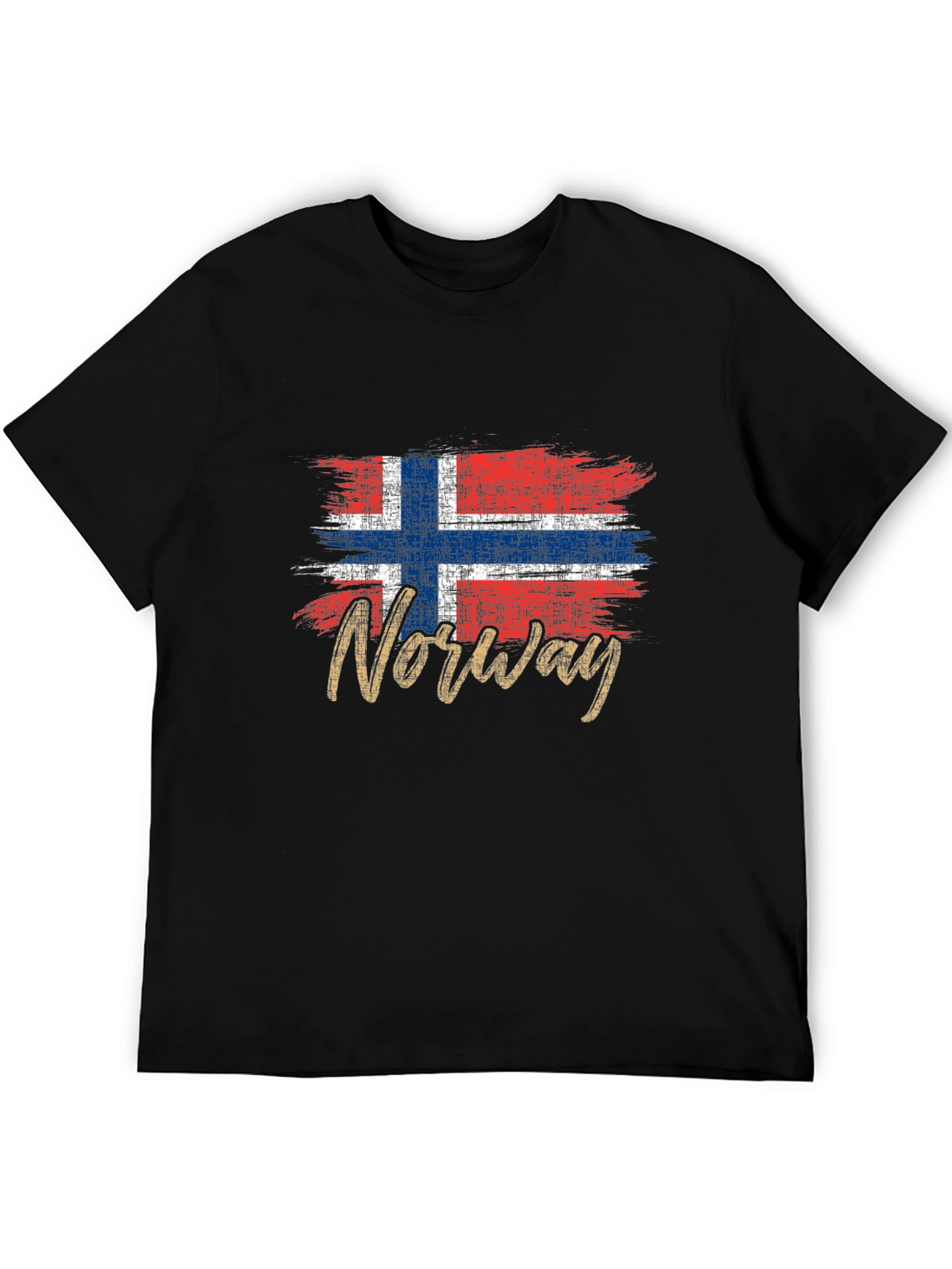 Norway Flag Grunge Style Graphic T-Shirt