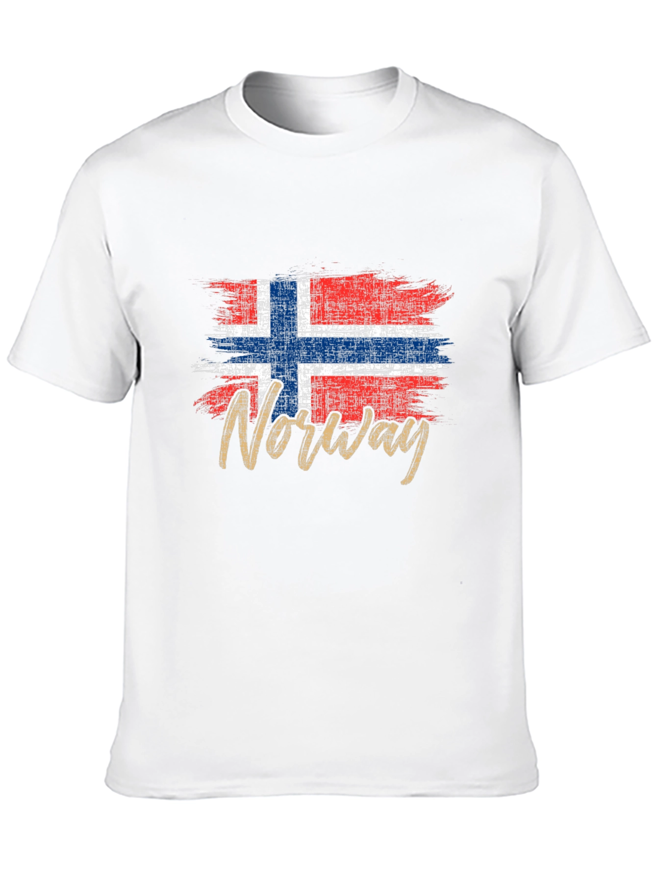 Norway Flag Grunge Style Graphic T-Shirt
