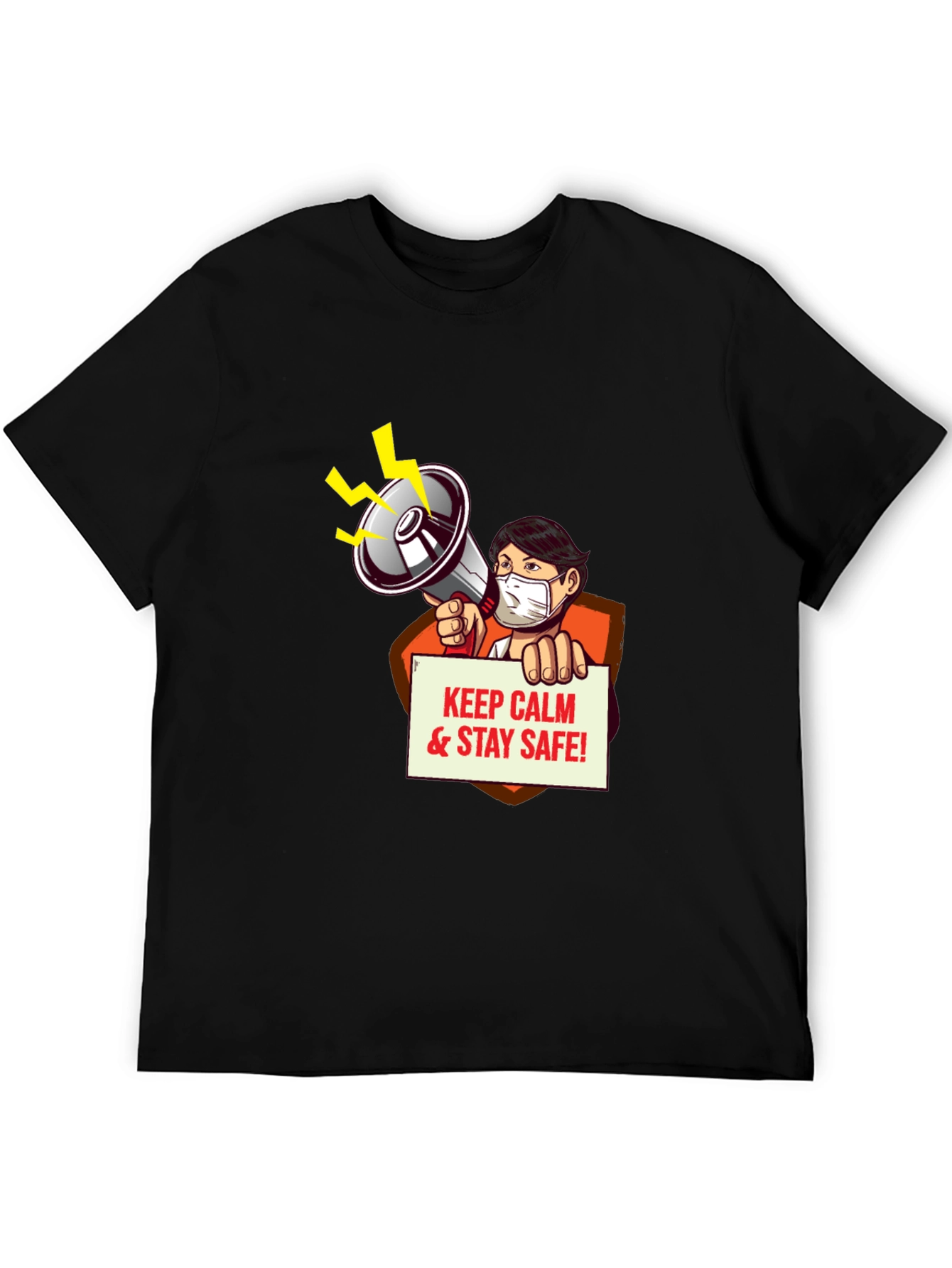 Keep Calm & Stay Safe Graphic Tee