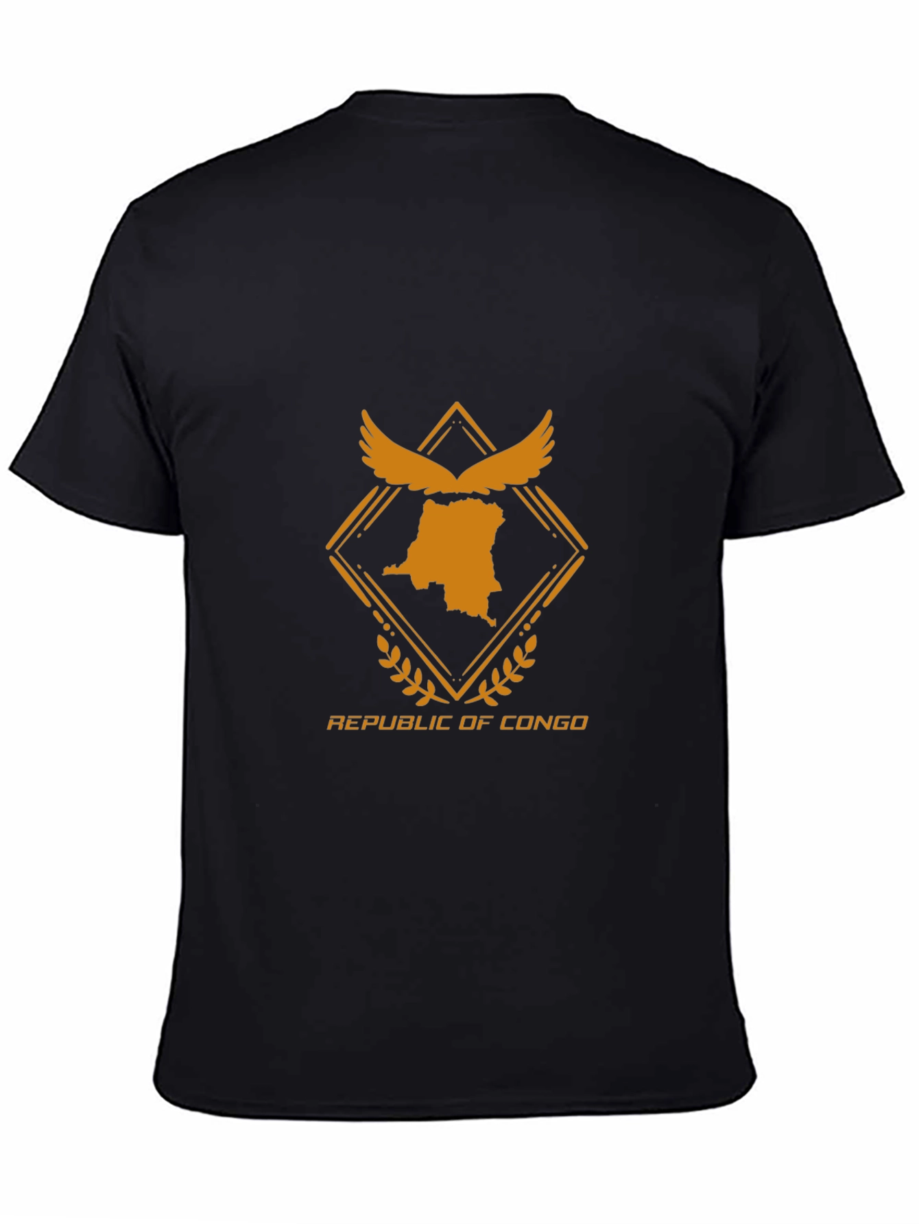 Republic of Congo Graphic Tee - Black Crew Neck