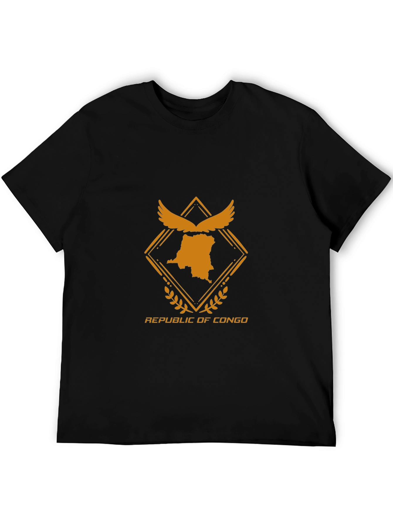 Republic of Congo Graphic Tee - Black Crew Neck