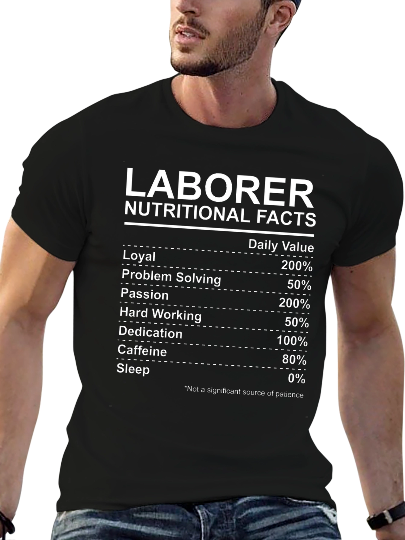 Laborer Nutritional Facts Graphic Tee