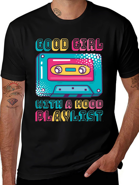 Good Girl Hood Playlist Cassette Graphic Tee
