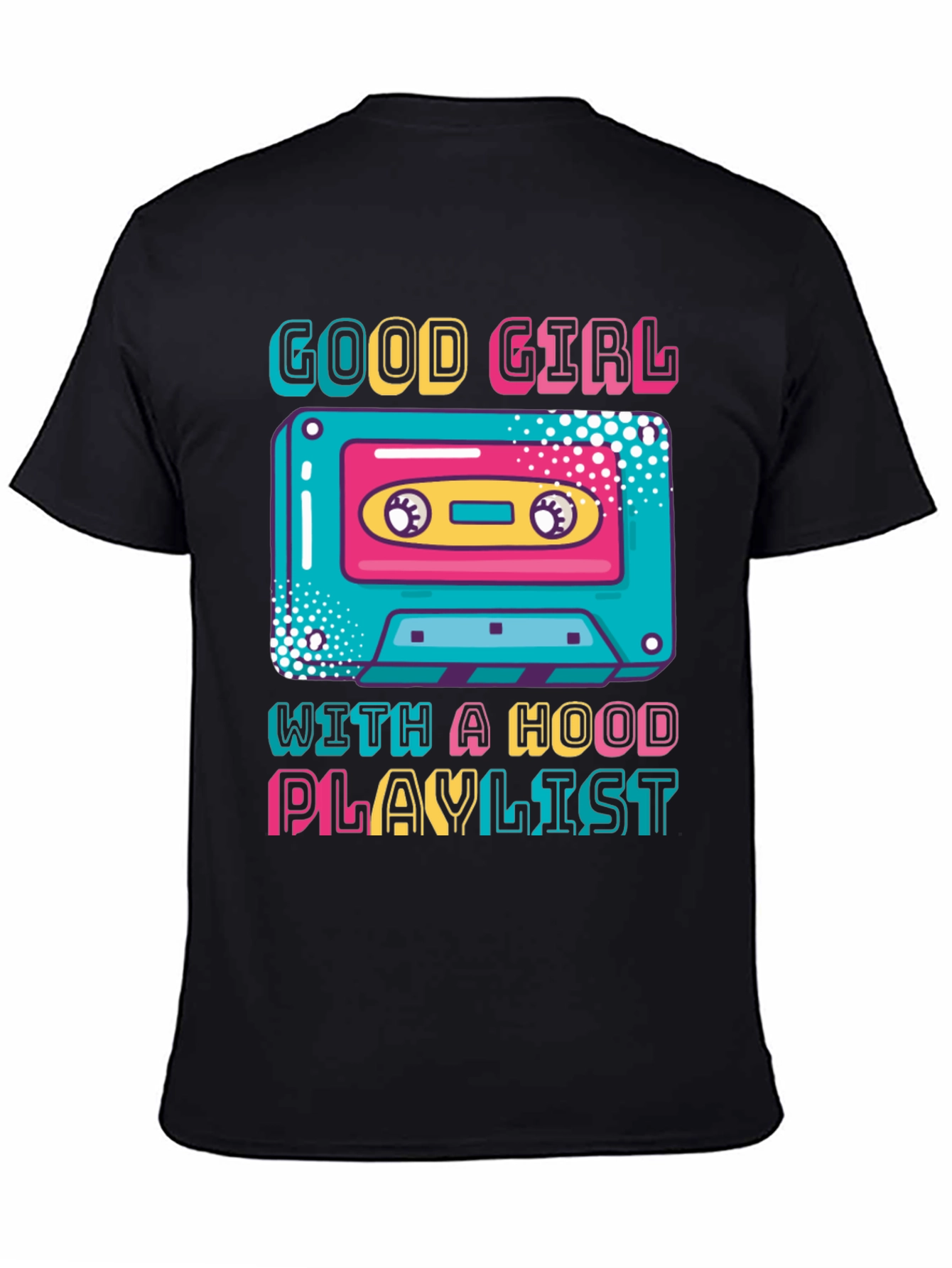 Good Girl Hood Playlist Cassette Graphic Tee