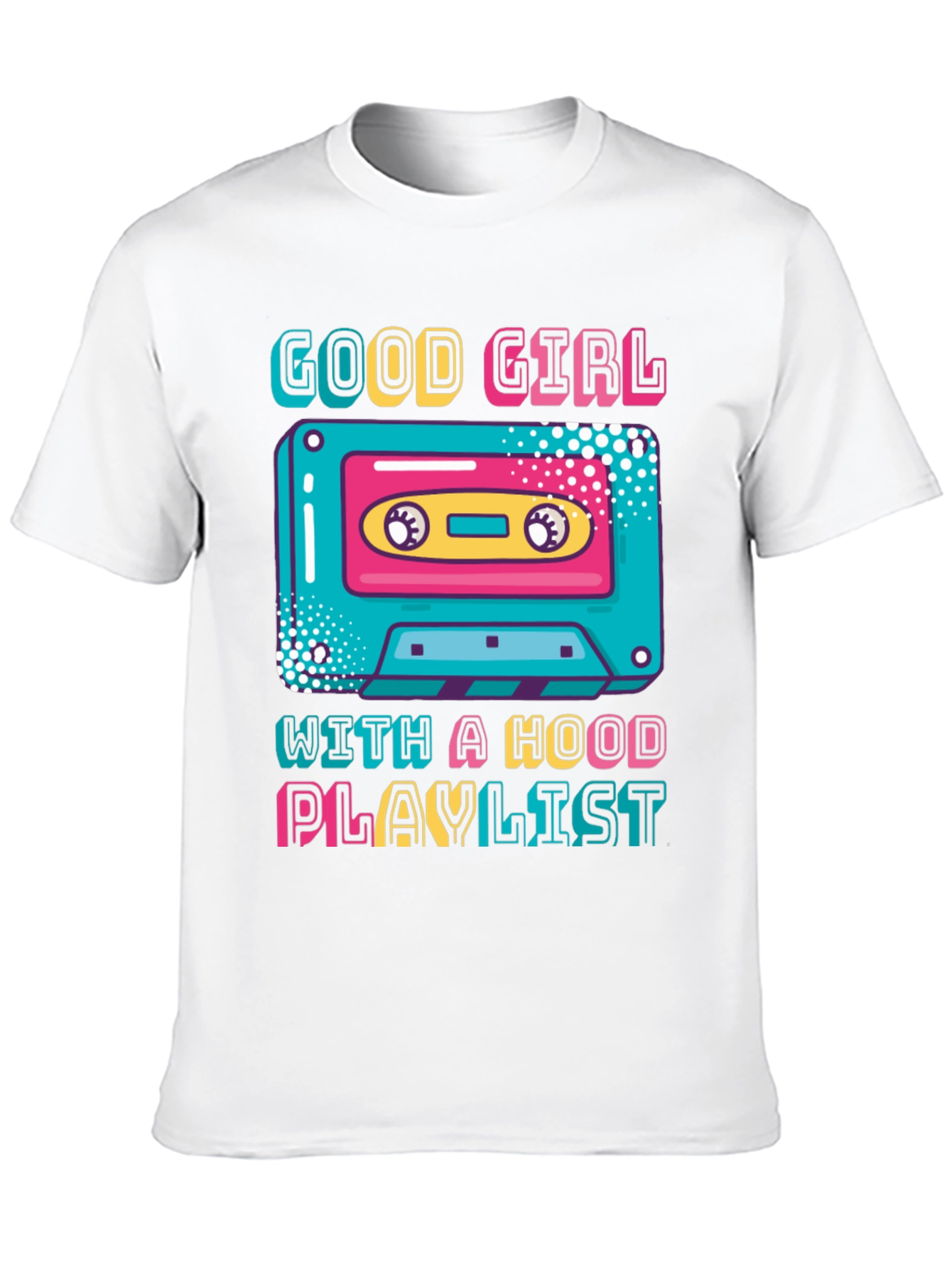 Good Girl Hood Playlist Cassette Graphic Tee