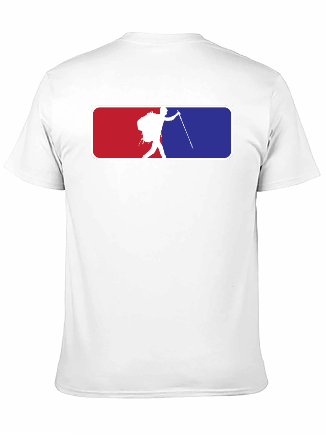Hiking Adventure T-Shirt - Red & Blue Design