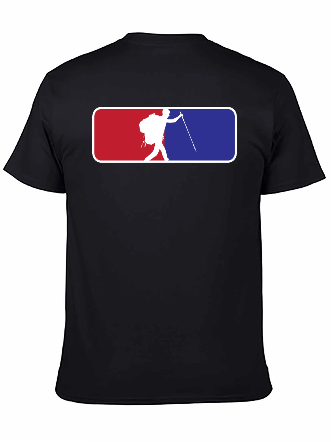 Hiking Adventure T-Shirt - Red & Blue Design