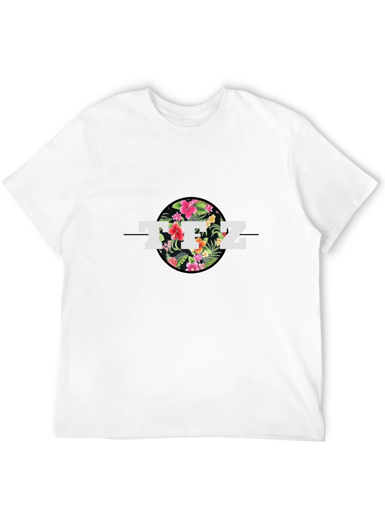 Floral TFZ Graphic Black T-Shirt