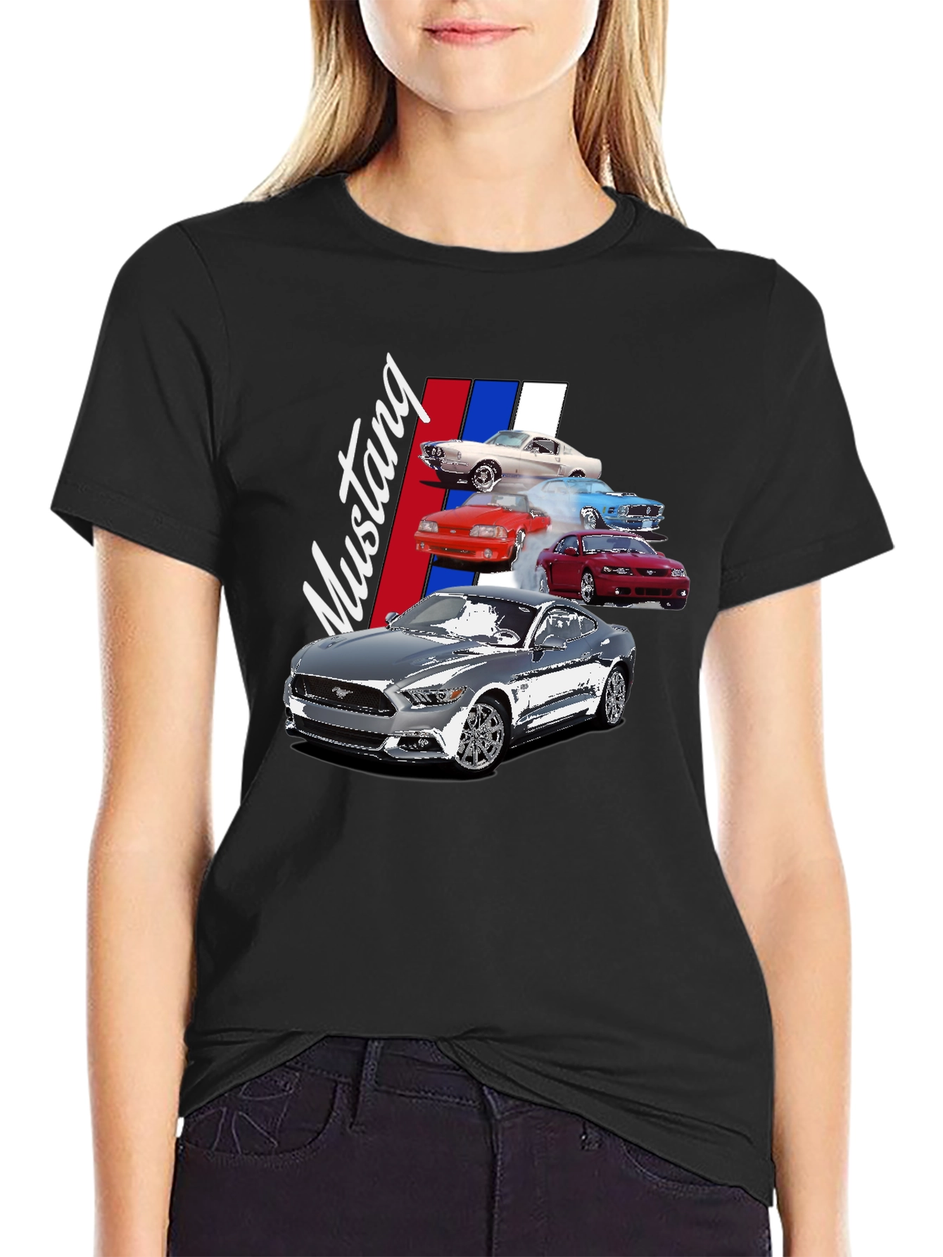 Evolution Mustang Black Graphic T-Shirt