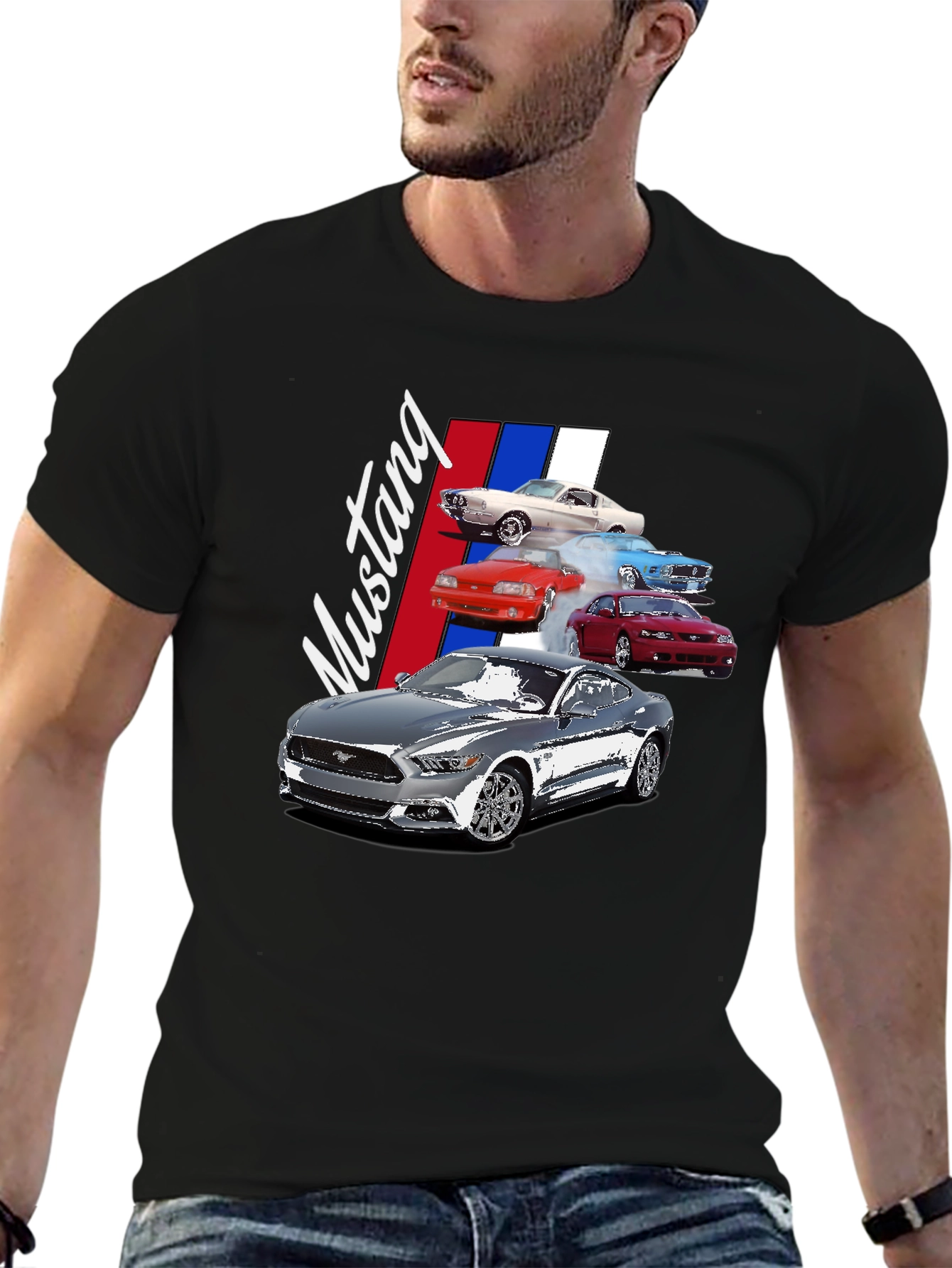 Evolution Mustang Black Graphic T-Shirt
