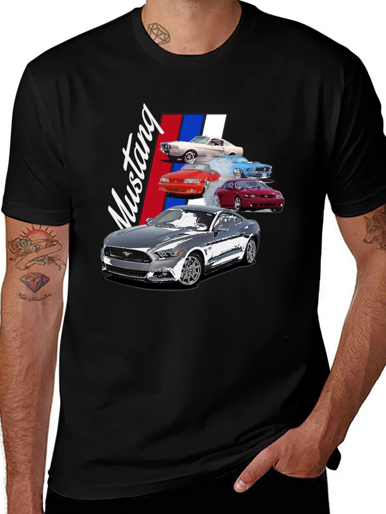 Evolution Mustang Black Graphic T-Shirt