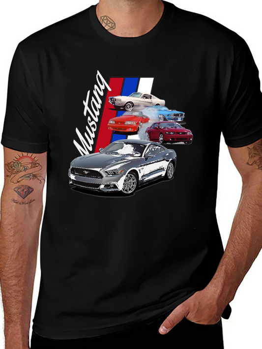 Evolution Mustang Black Graphic T-Shirt
