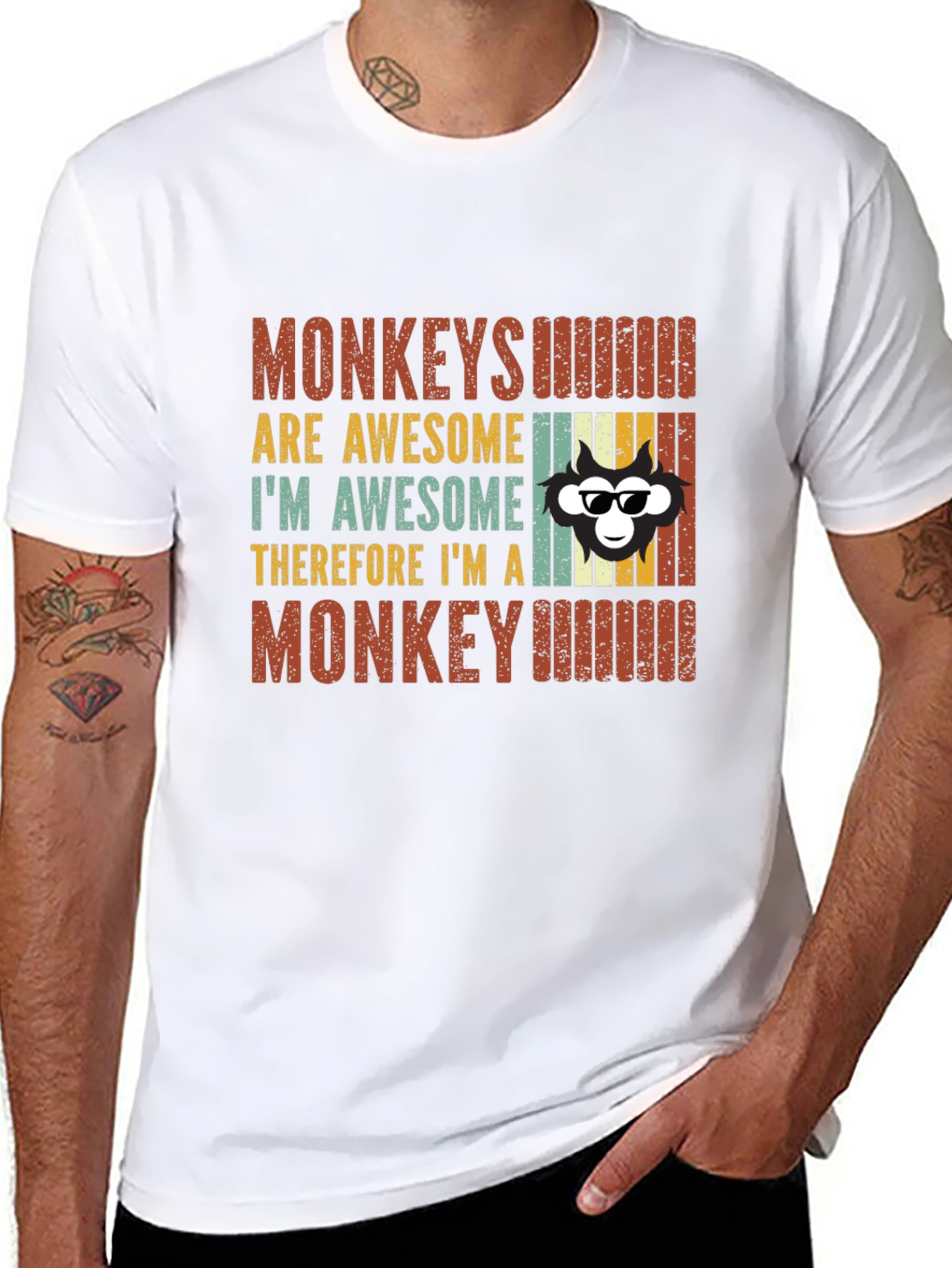 Monkeys Are Awesome Graphic T-Shirt