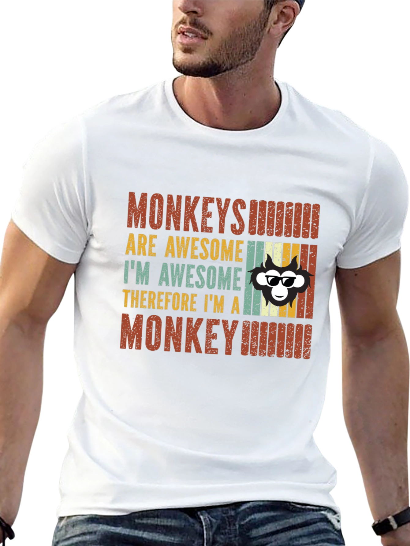Monkeys Are Awesome Graphic T-Shirt