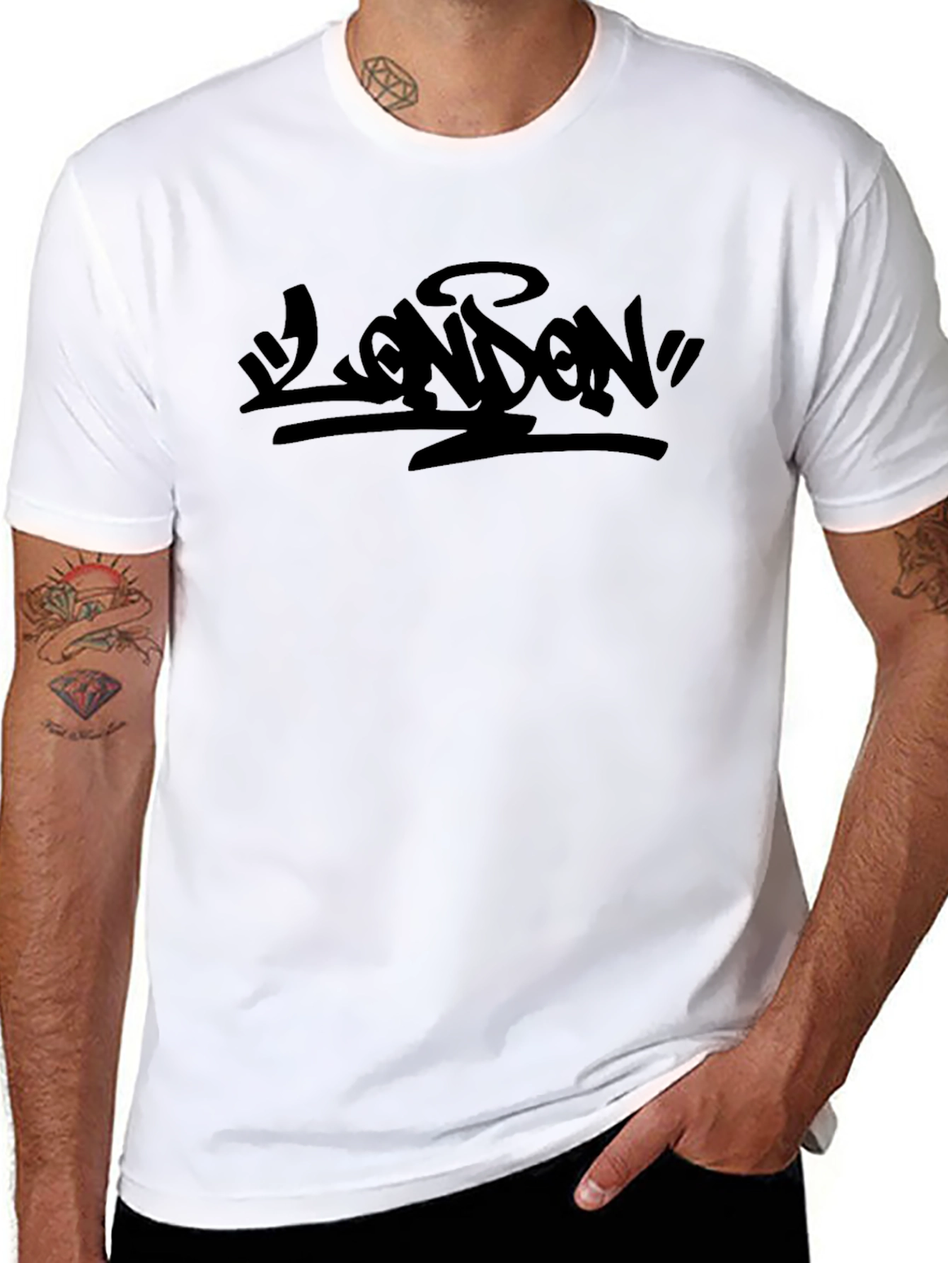 London Graffiti Style Black T-Shirt