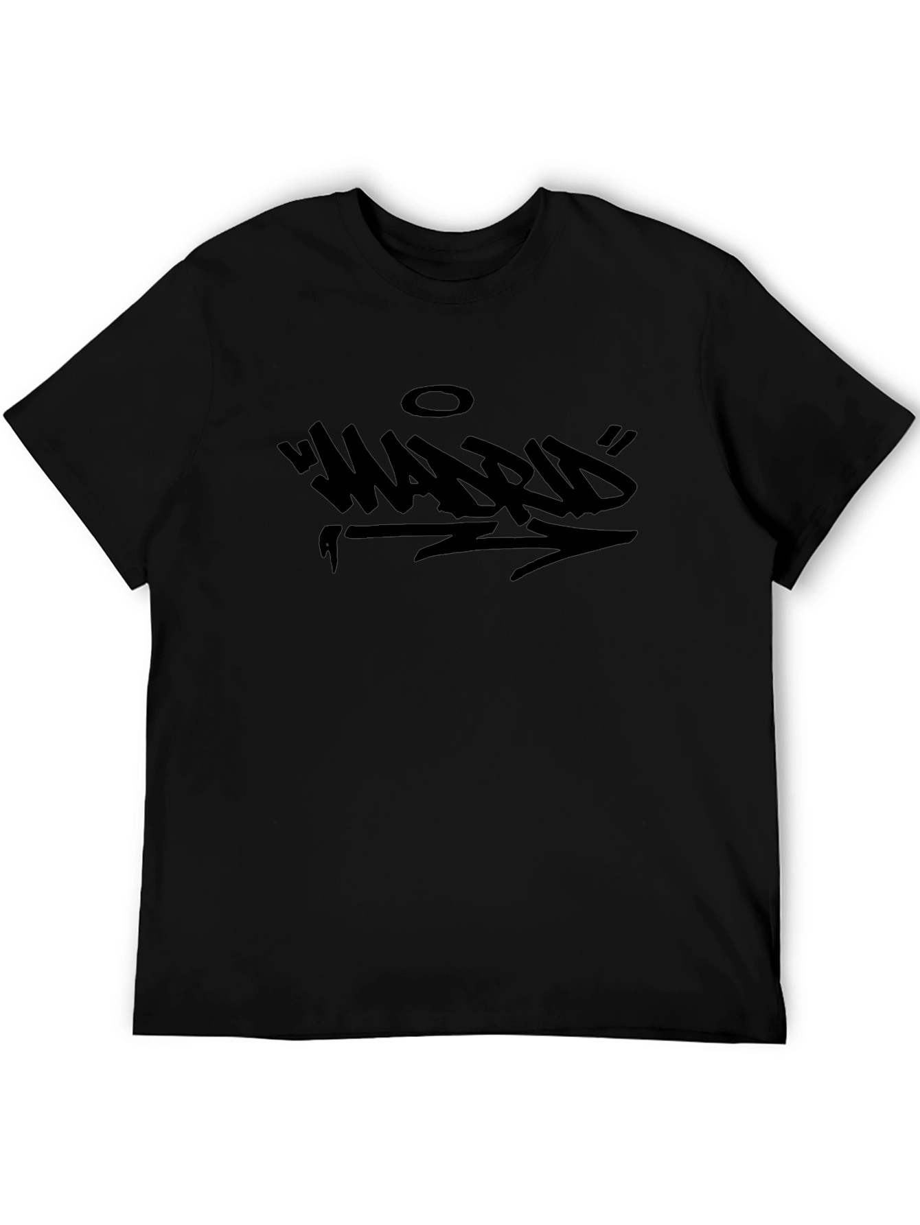 Madrid Graphic Black T-Shirt