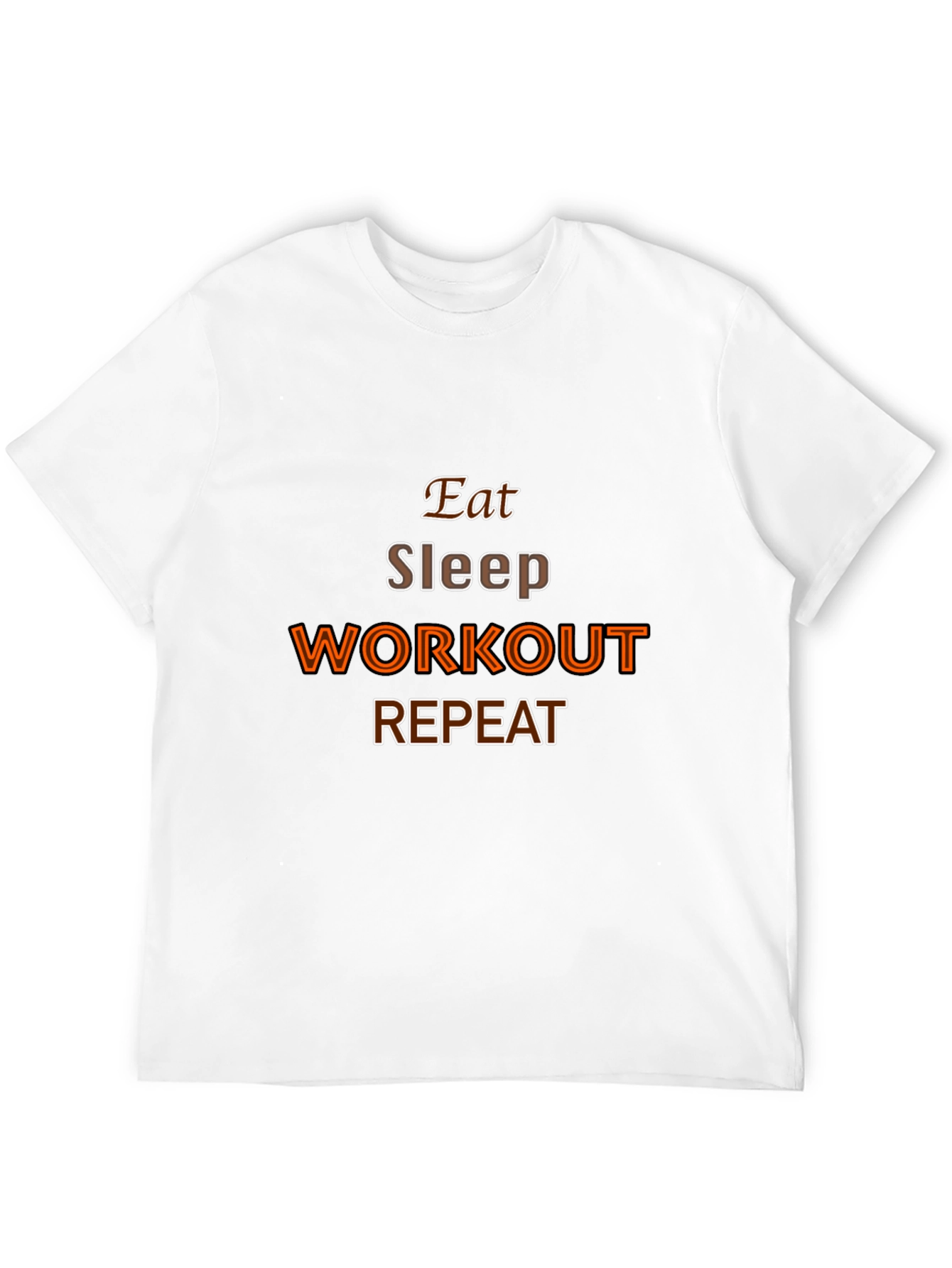 Eat Sleep Workout Repeat Black Graphic Tee