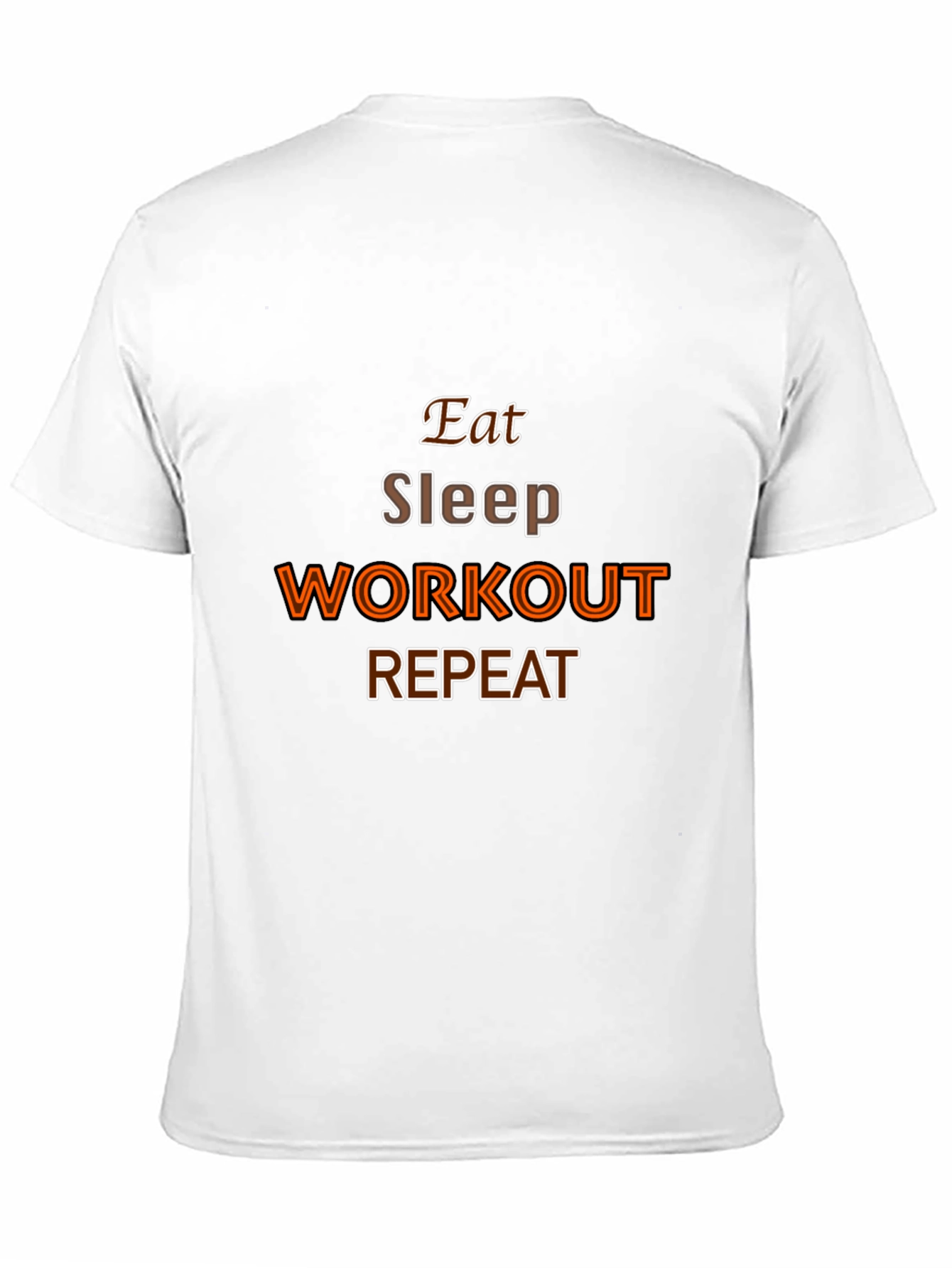 Eat Sleep Workout Repeat Black Graphic Tee