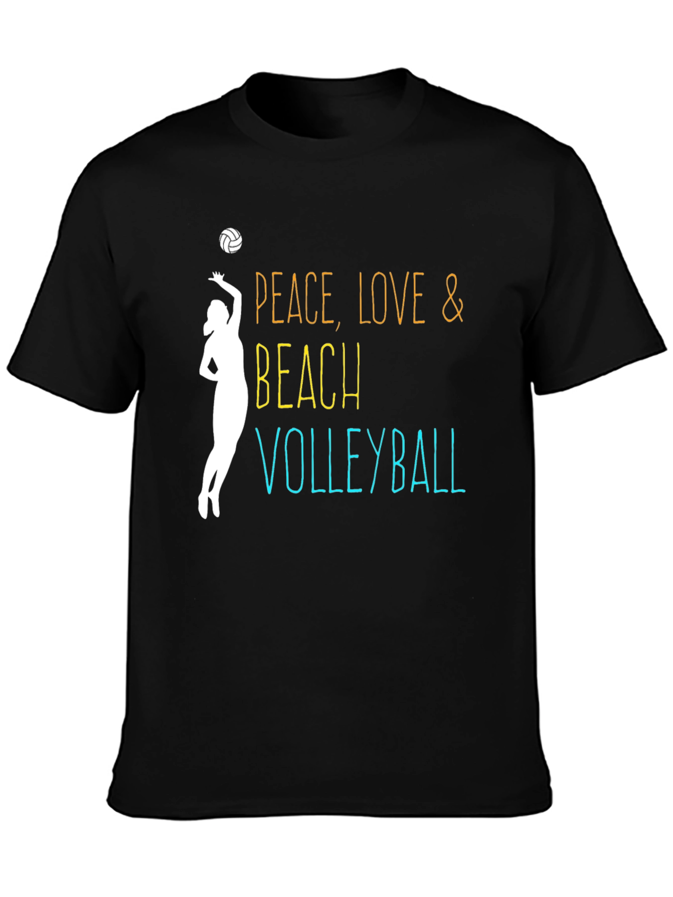 Peace Love Beach Volleyball Graphic Tee