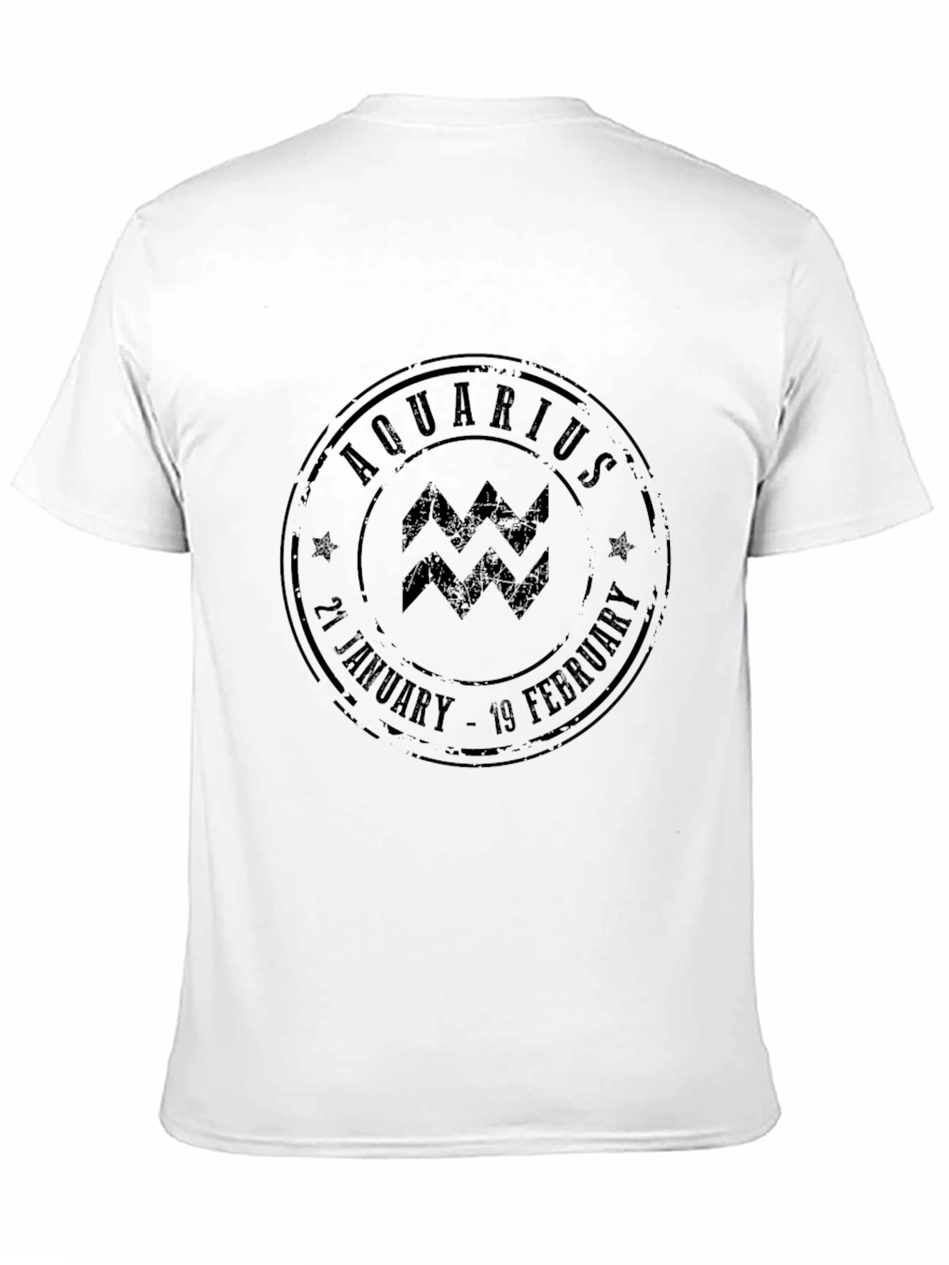 Aquarius Zodiac Sign Black T-Shirt