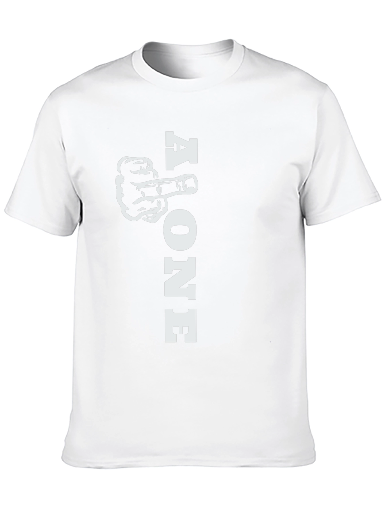 Alone Middle Finger Graphic T-Shirt