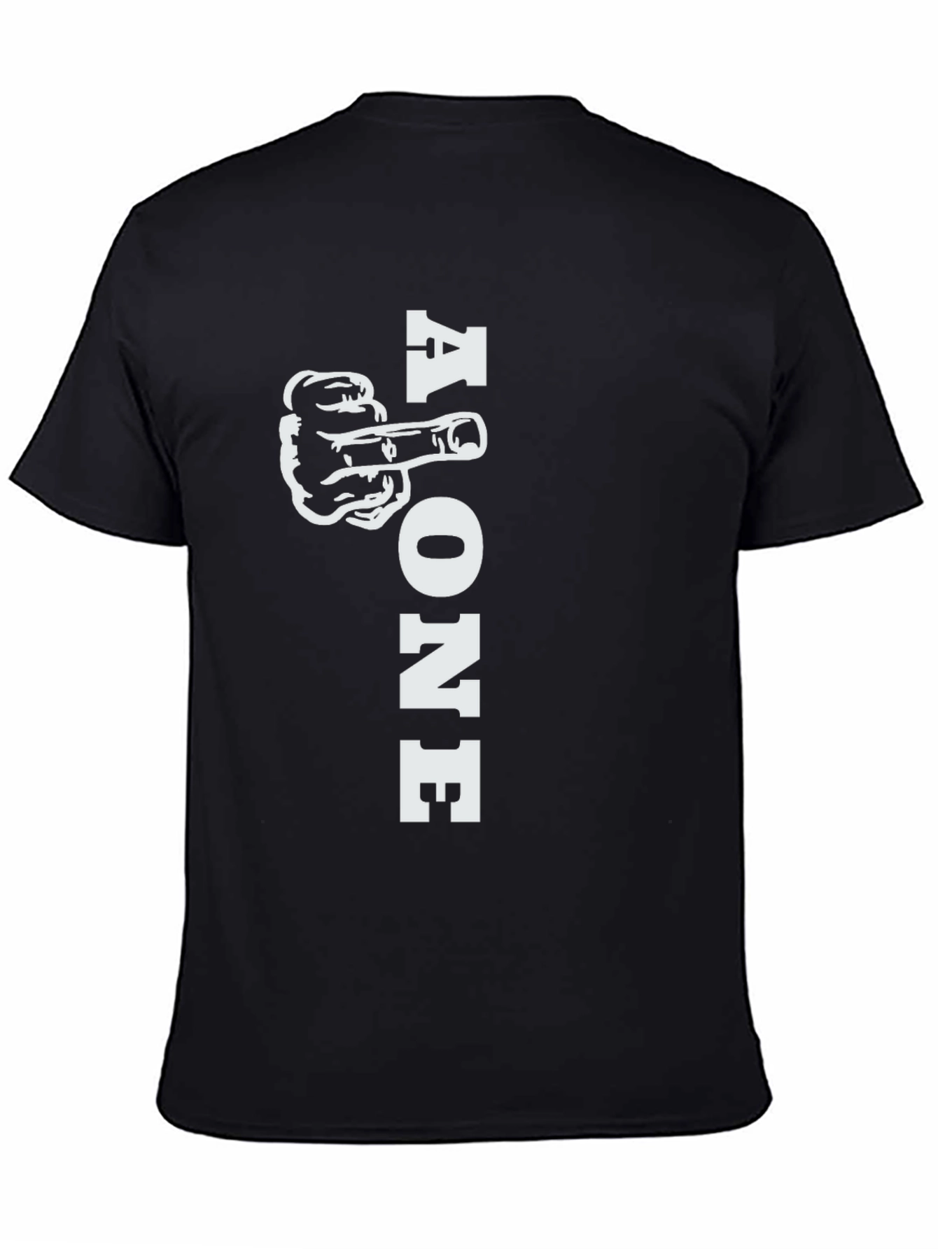 Alone Middle Finger Graphic T-Shirt