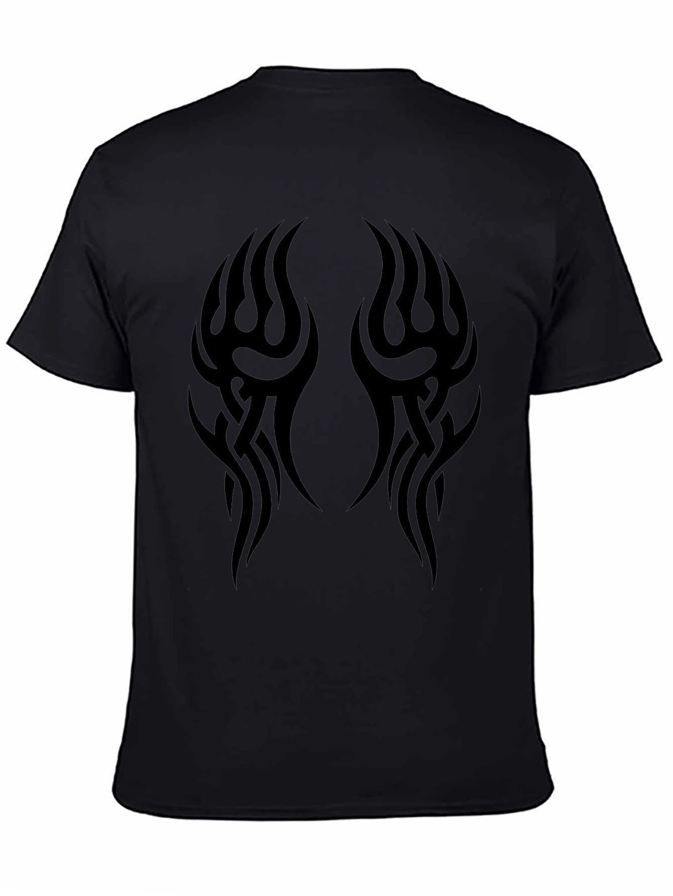 Mens Black Tribal Tattoo Graphic T-Shirt