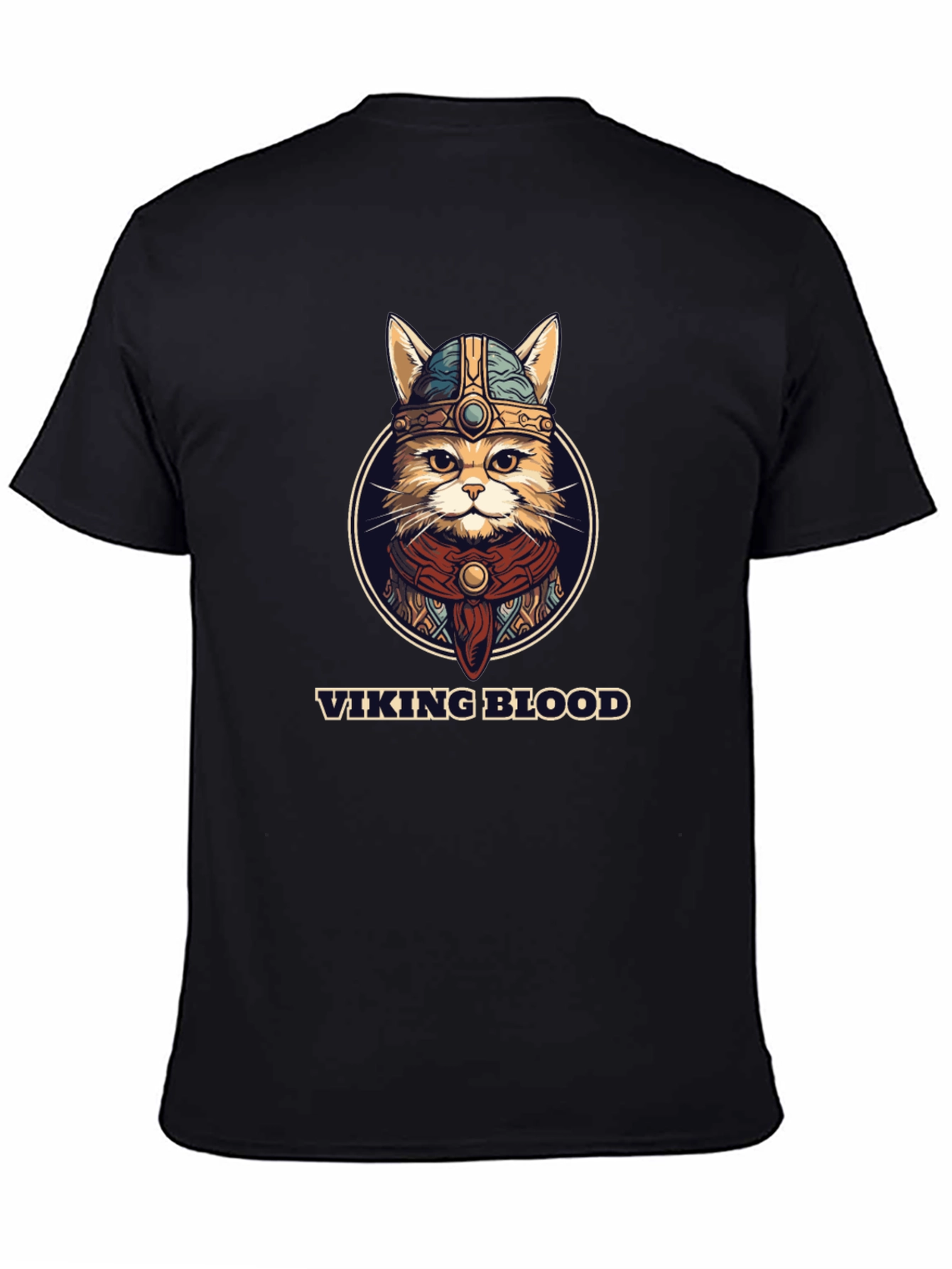 Viking Blood Cat Graphic T-Shirt
