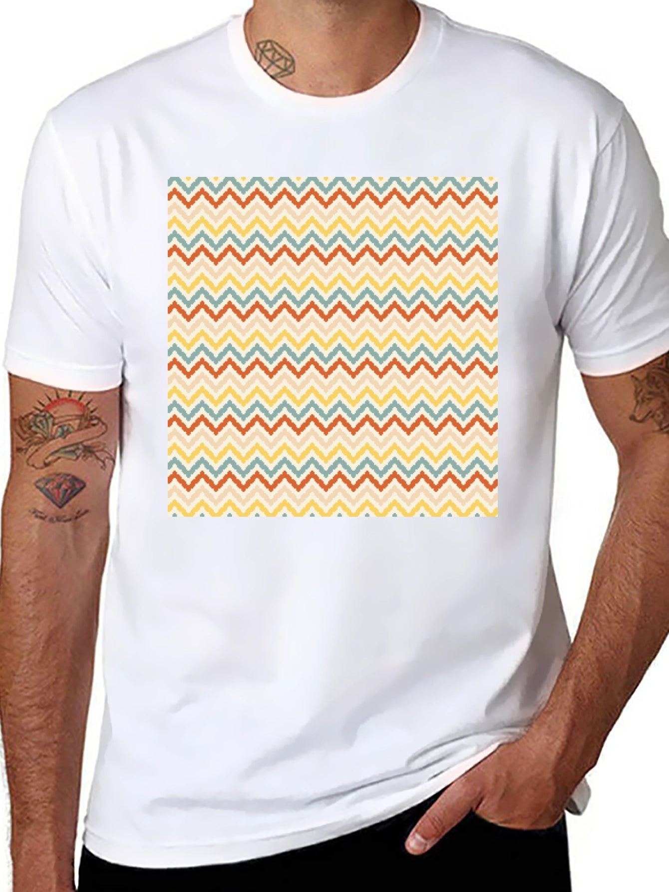 Retro Zigzag Pattern T-Shirt