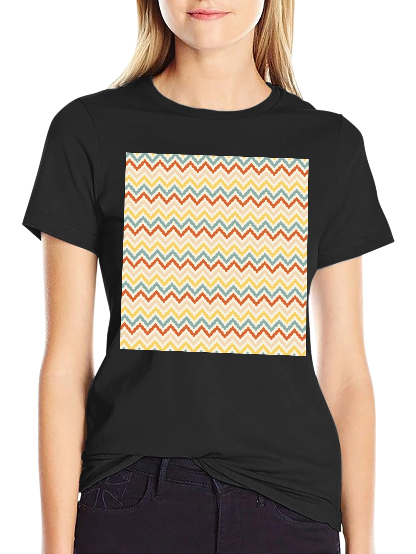 Retro Zigzag Pattern T-Shirt