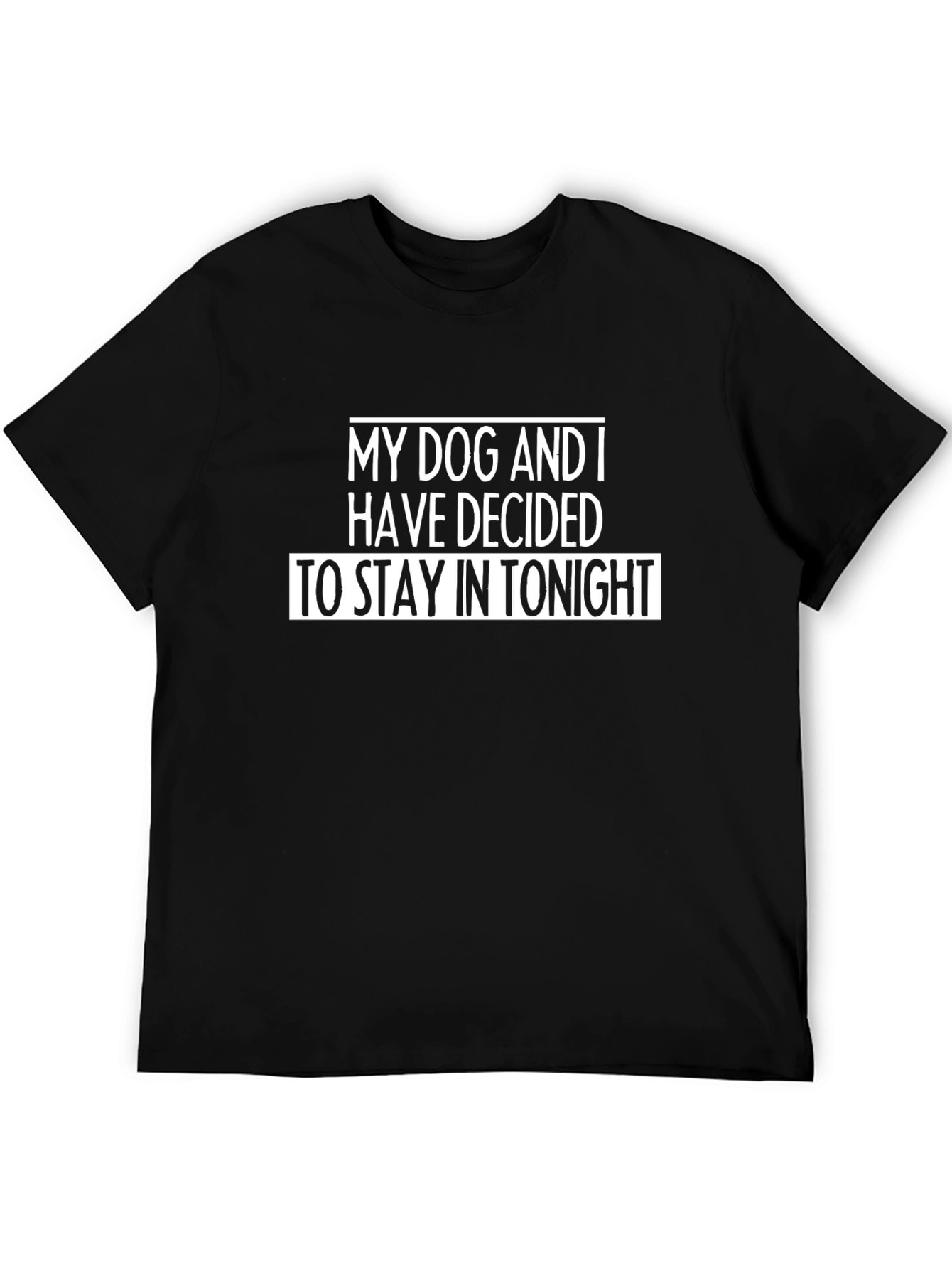 Stay-In Dog Lover T-Shirt - Comfortable Black Tee