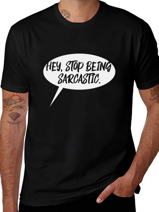 Sarcastic Saying Black Cotton T-Shirt