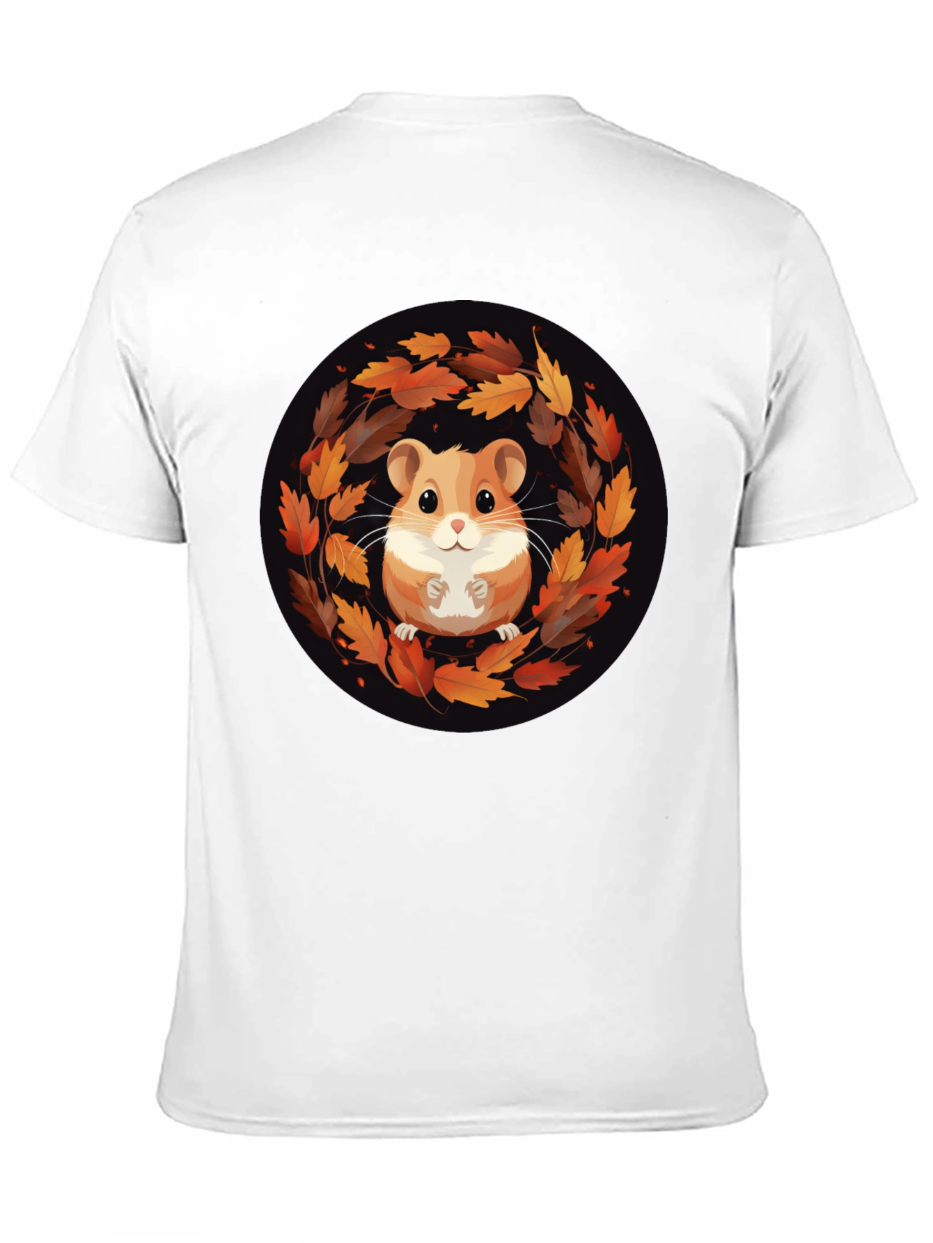 Hamster Autumn Leaves Graphic T-Shirt