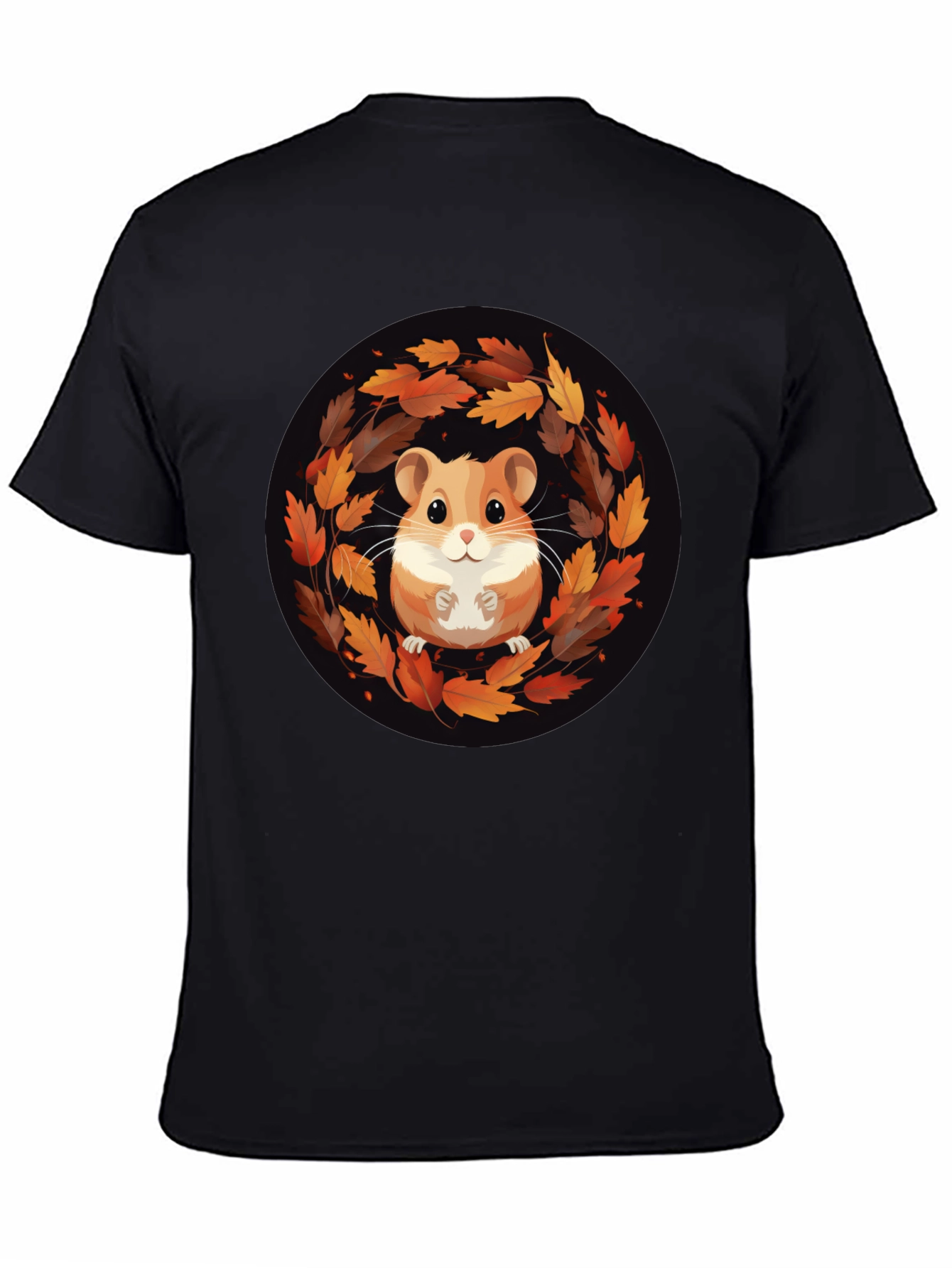 Hamster Autumn Leaves Graphic T-Shirt