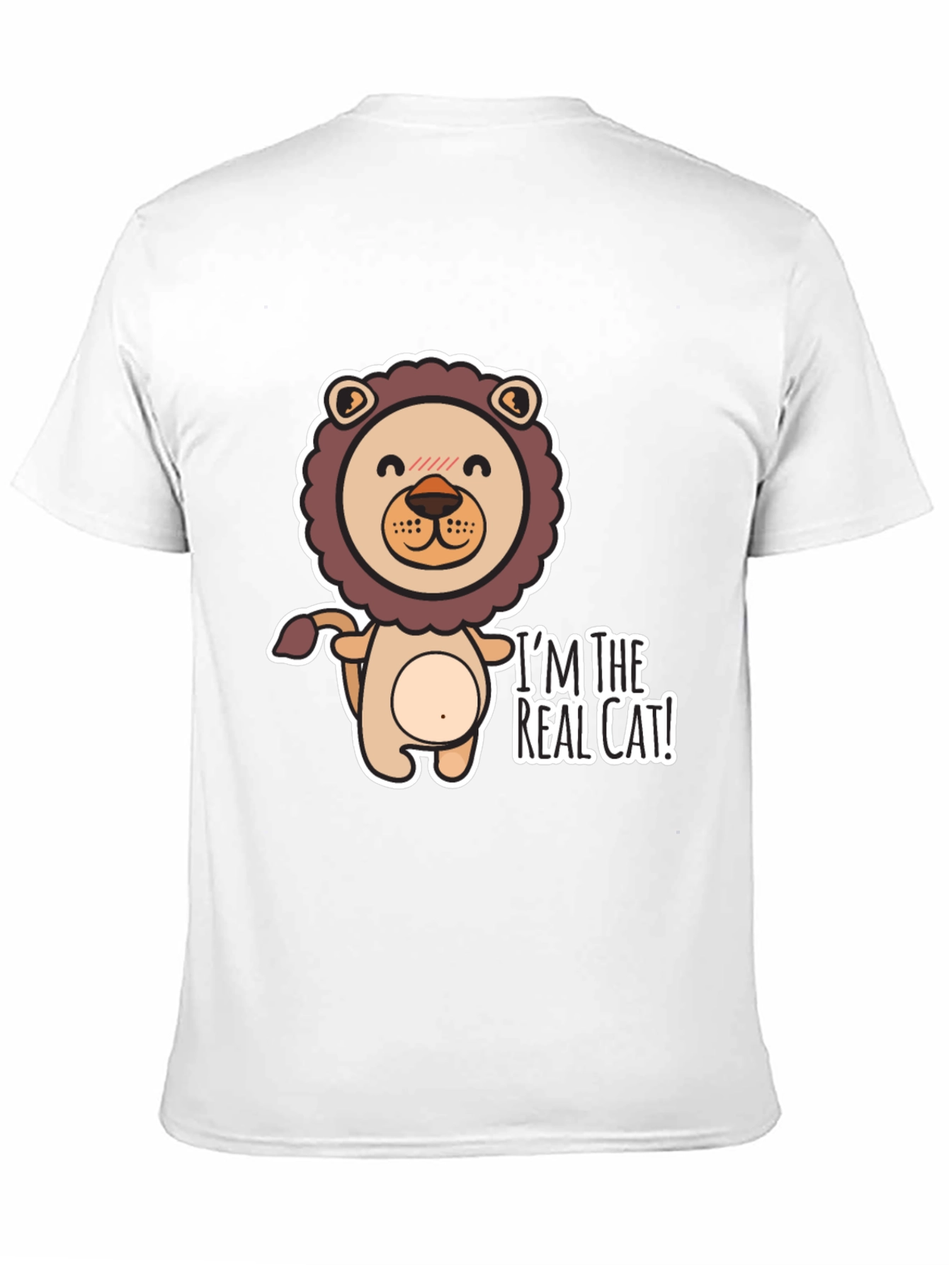 Im The Real Cat! Black Graphic T-Shirt