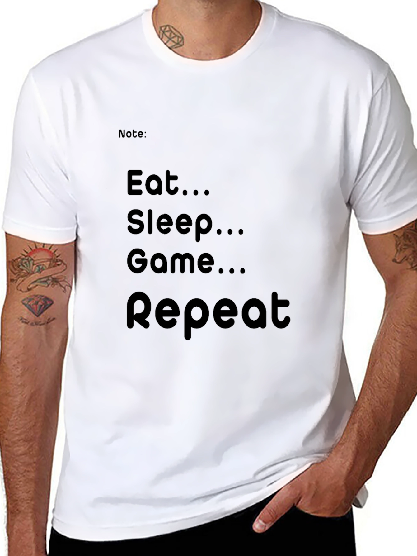 Eat Sleep Game Repeat T-Shirt - Gamer Apparel