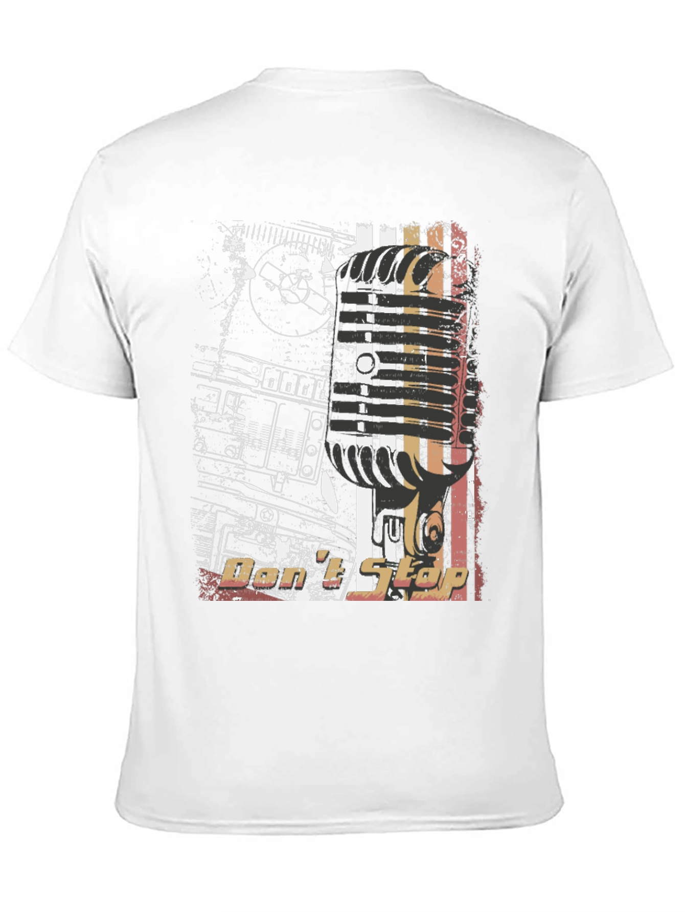 Retro DJ Mixer Graphic Black T-Shirt