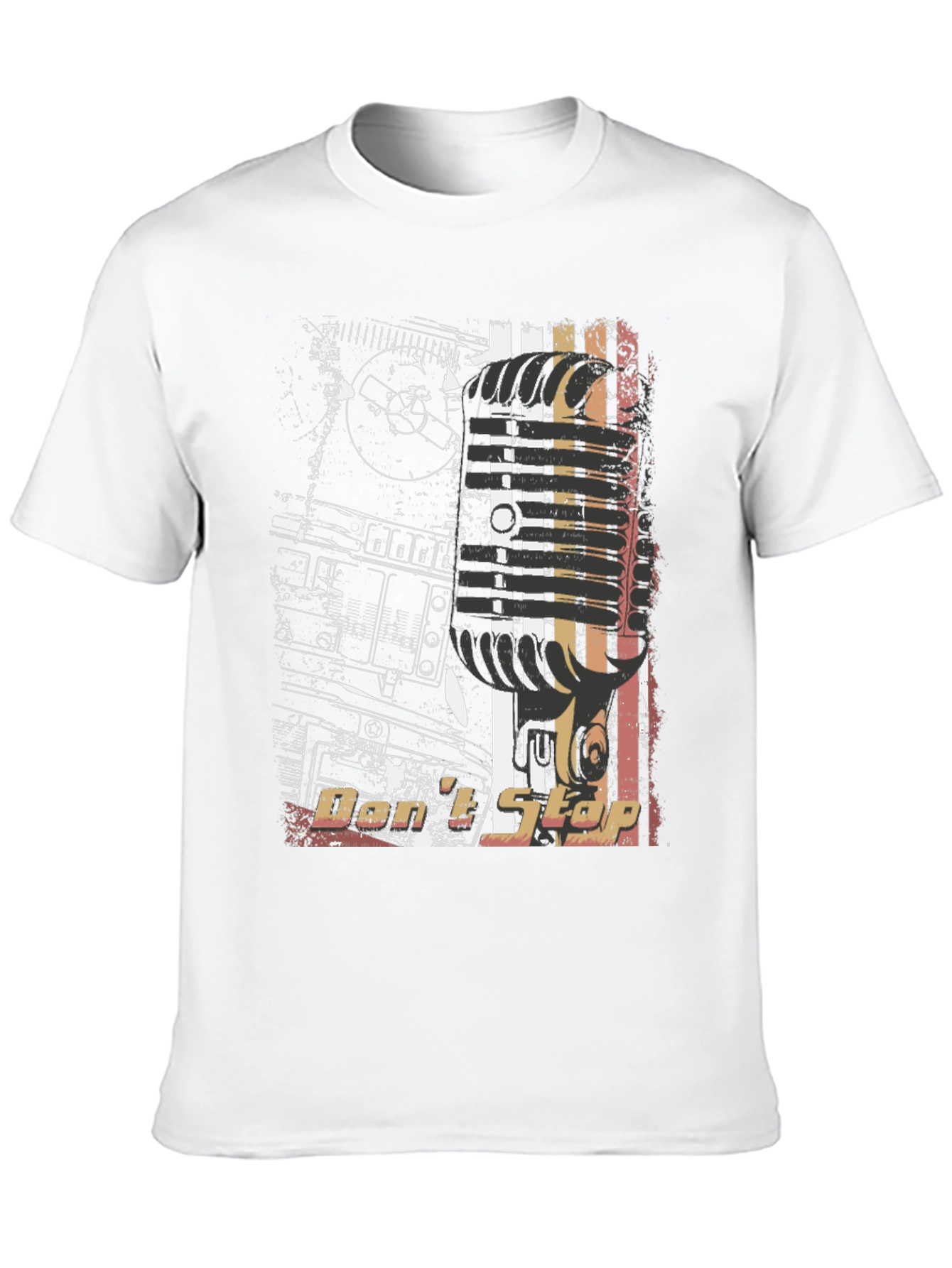 Retro DJ Mixer Graphic Black T-Shirt