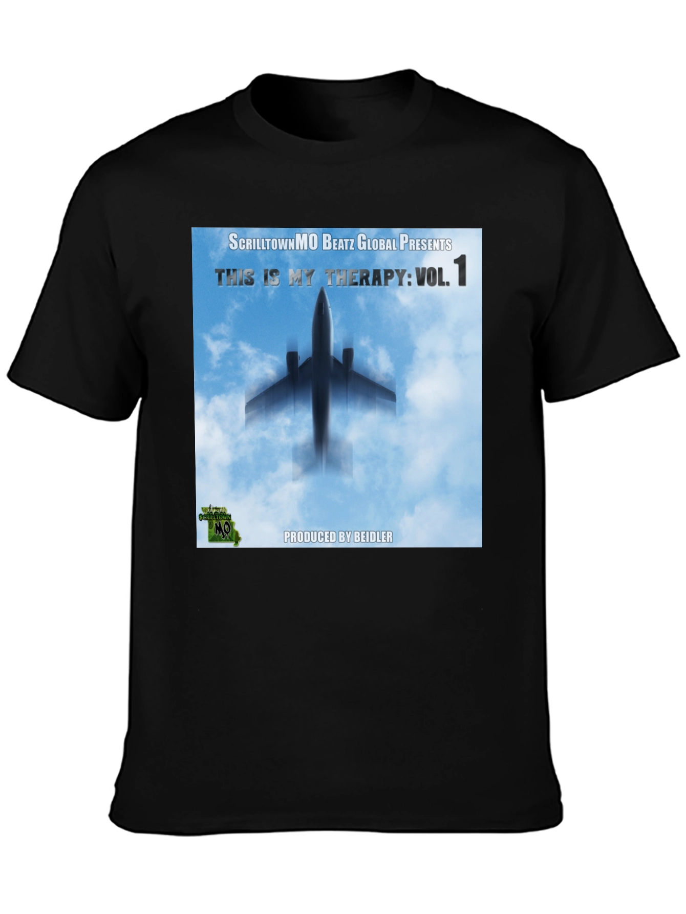 ScrilltownMO Therapy Vol. 1 Black T-Shirt
