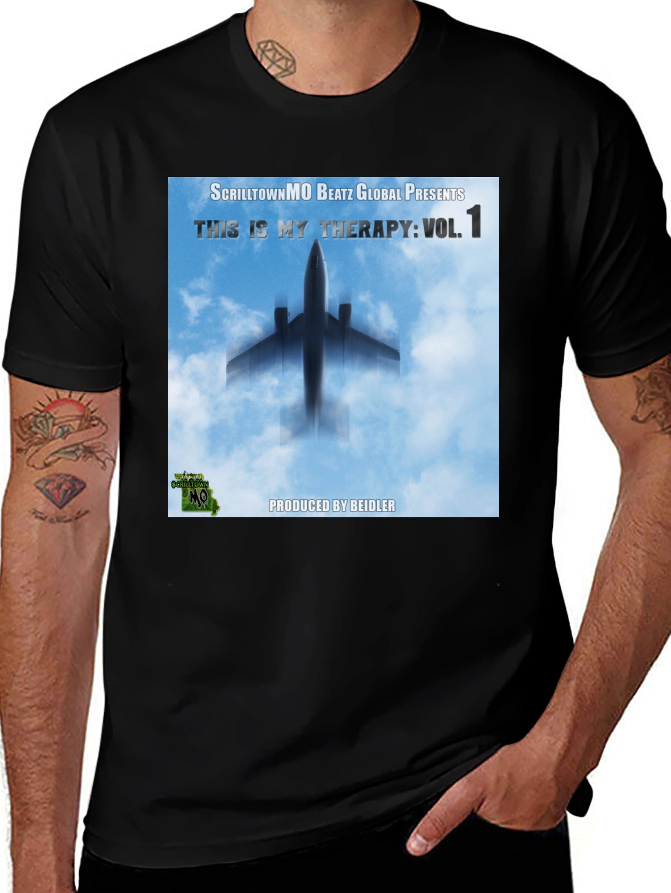 ScrilltownMO Therapy Vol. 1 Black T-Shirt