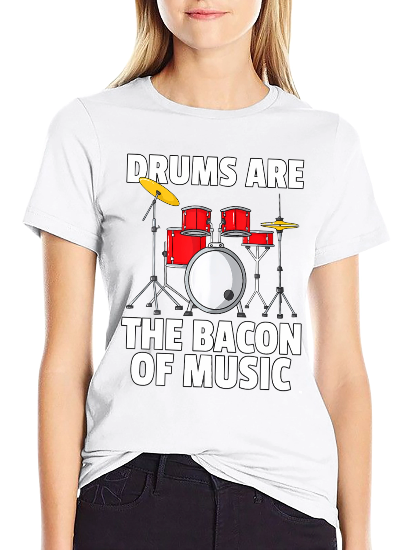 Drums Are The Bacon of Music Graphic T-Shirt