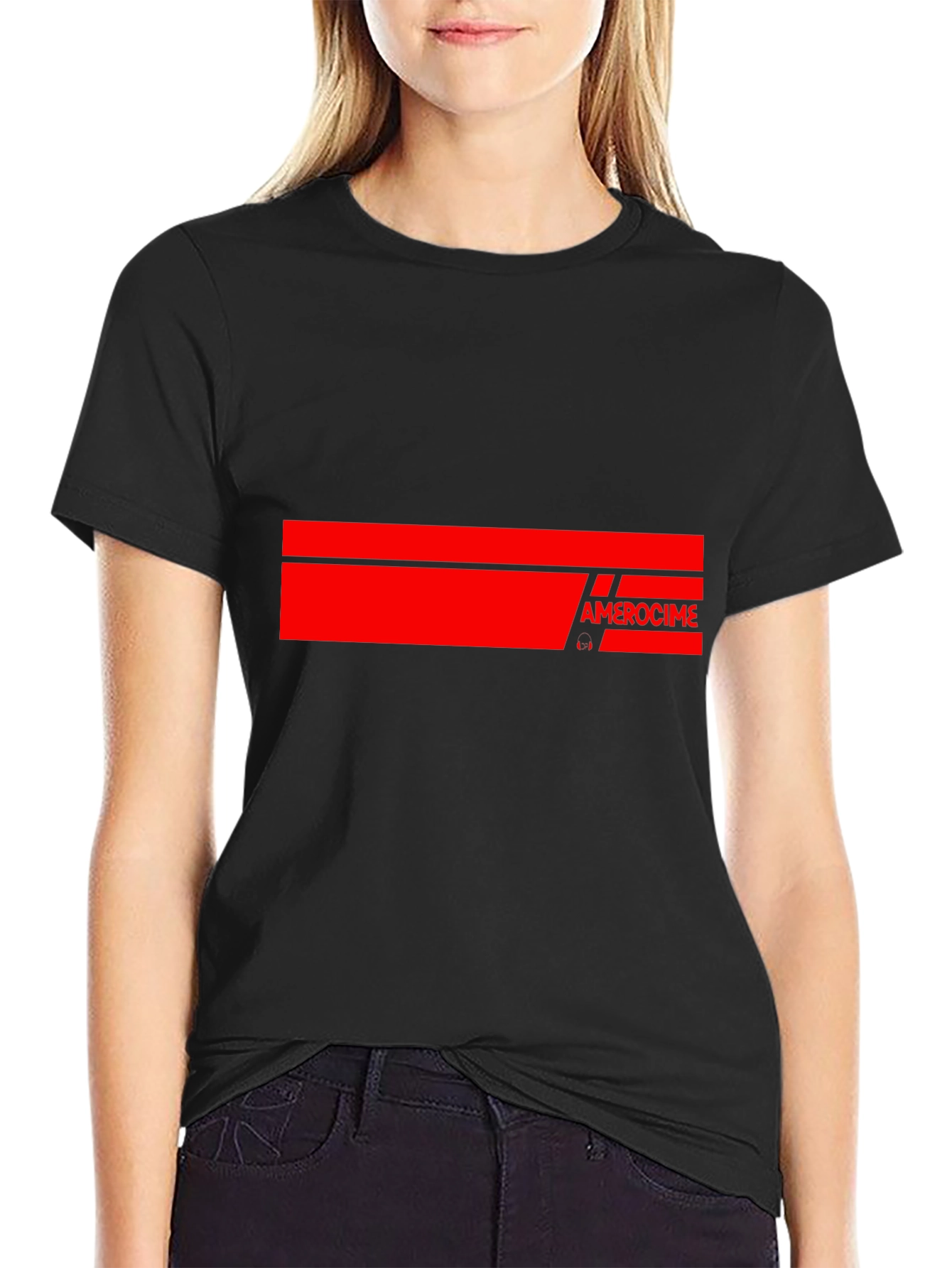 Amerocime Stripe Graphic T-Shirt