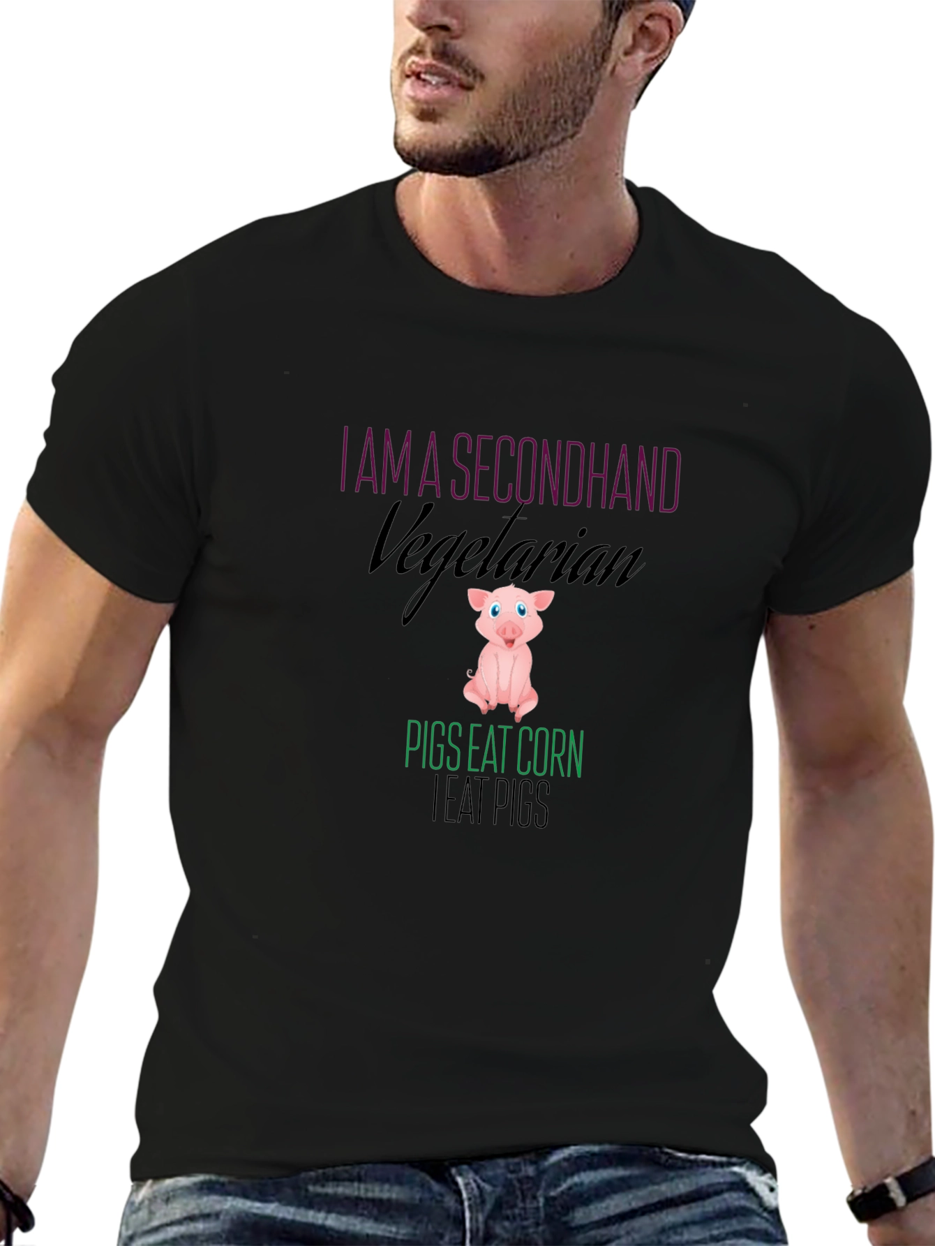 Secondhand Vegetarian Pig Graphic Tee