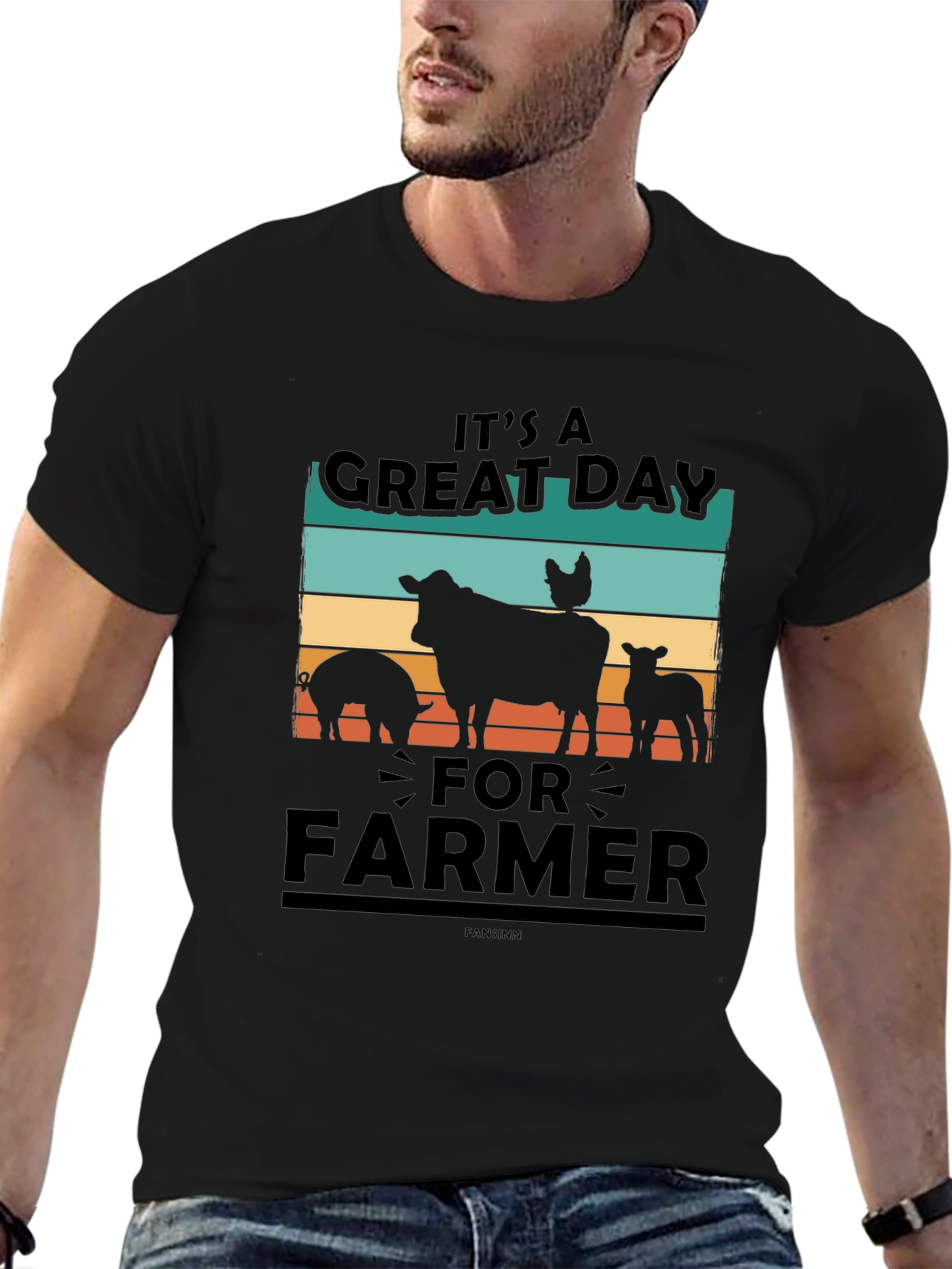 Its A Great Day For Farmer Black T-Shirt