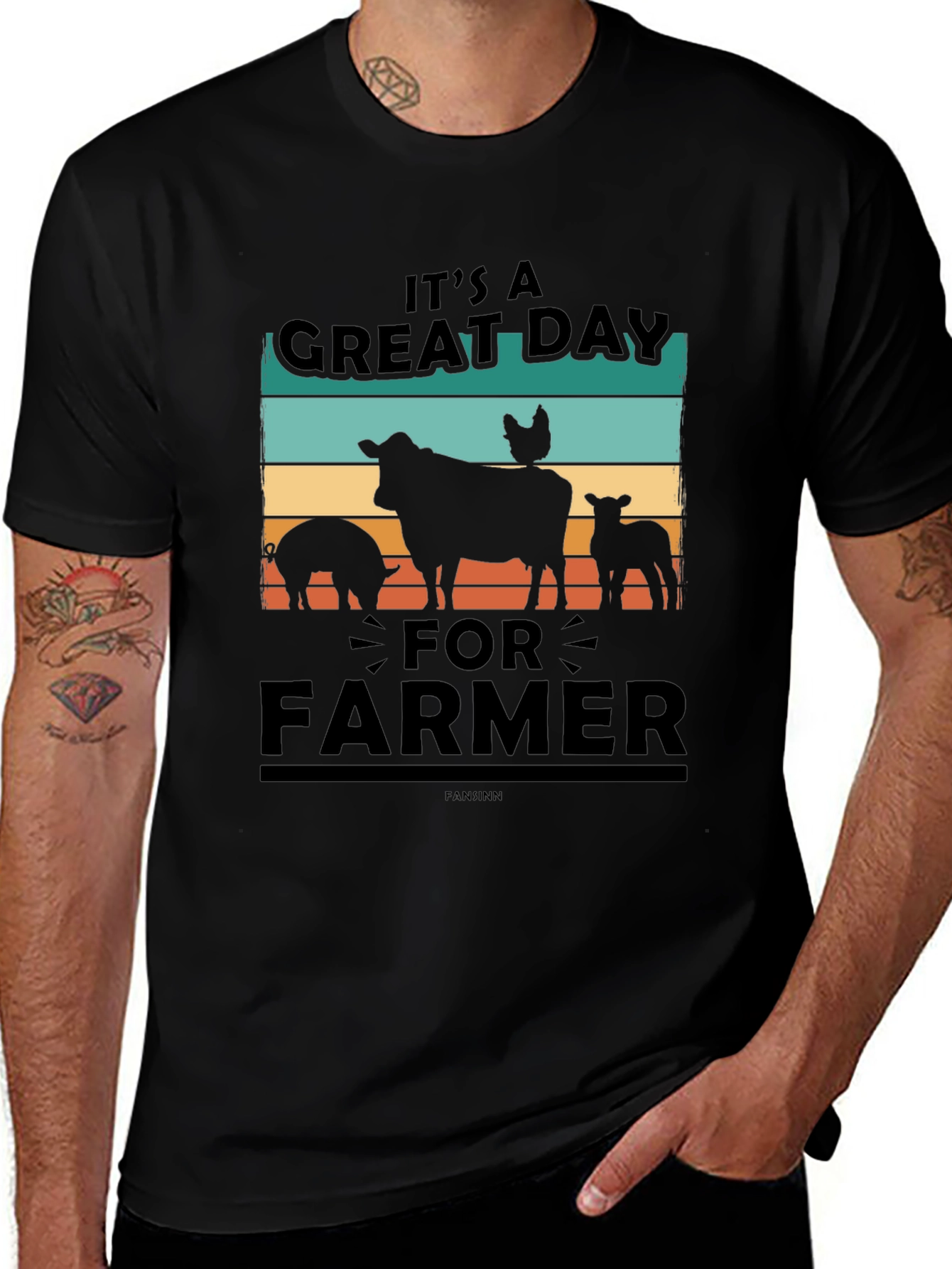 Its A Great Day For Farmer Black T-Shirt