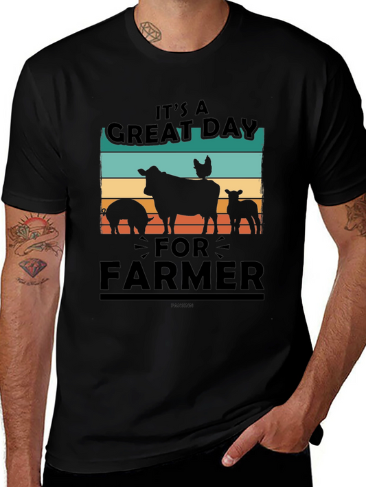 Its A Great Day For Farmer Black T-Shirt