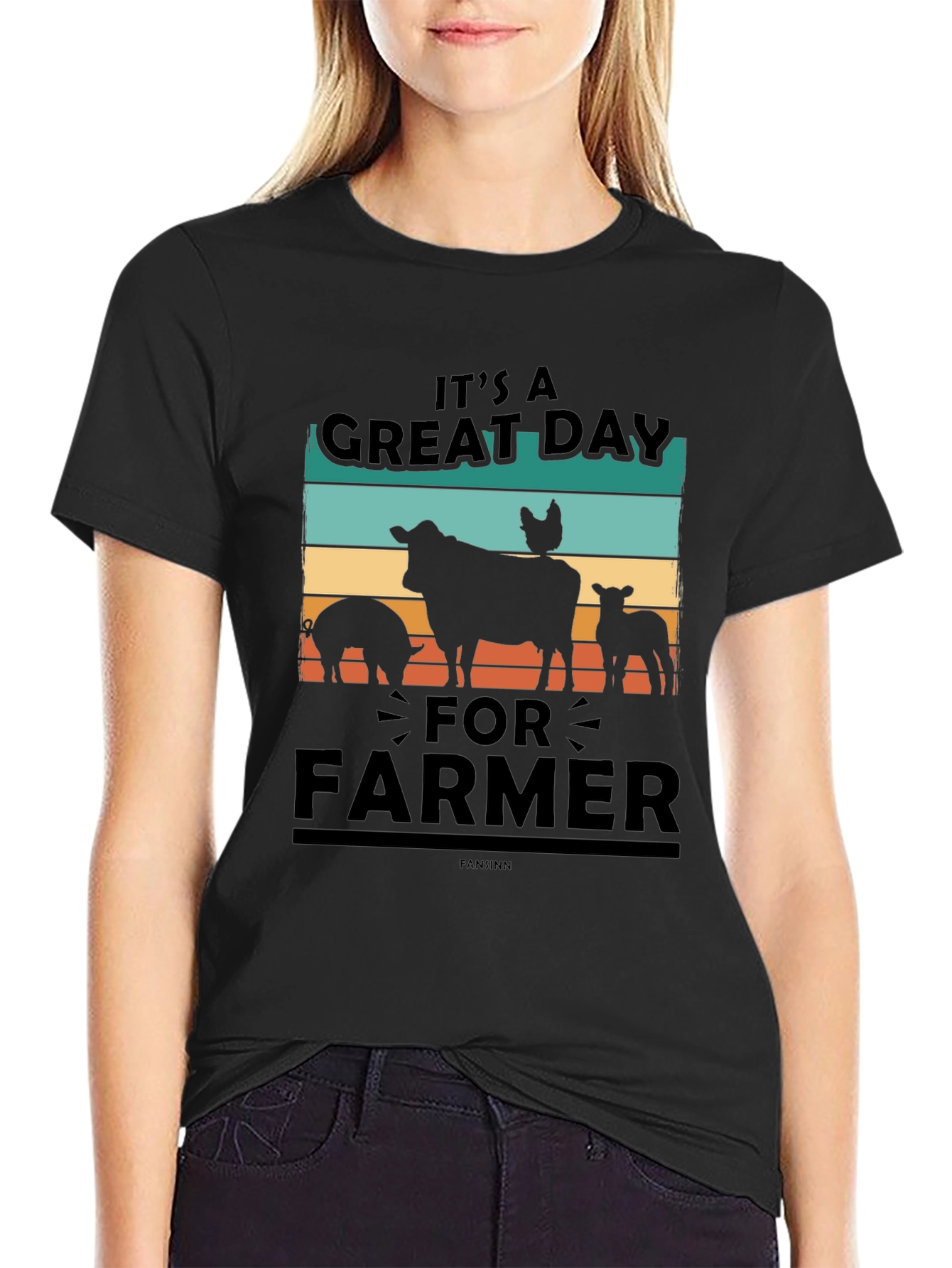 Its A Great Day For Farmer Black T-Shirt